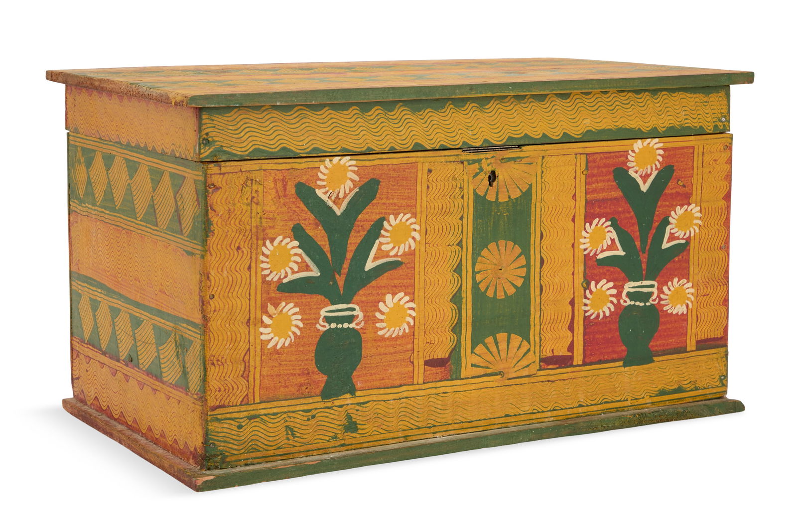 Diminutive Polychrome Blanket Chest (1 of 5)