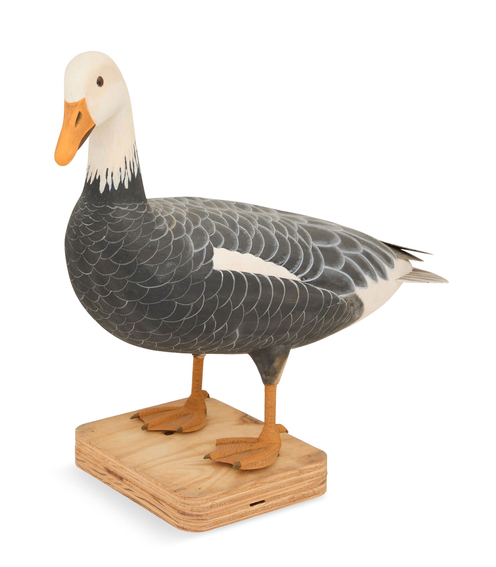 Curtis Chauvin (USA/Raceland, LA, 1927-2006): Curtis Chauvin(American/Raceland, LA, 1927-2006)"Black-Bellied Whistling-Duck Decoy", 2006carved and painted wood with mixed mediasigned and dated en verso of webbed foot.16" x 21" Provenance: The Col