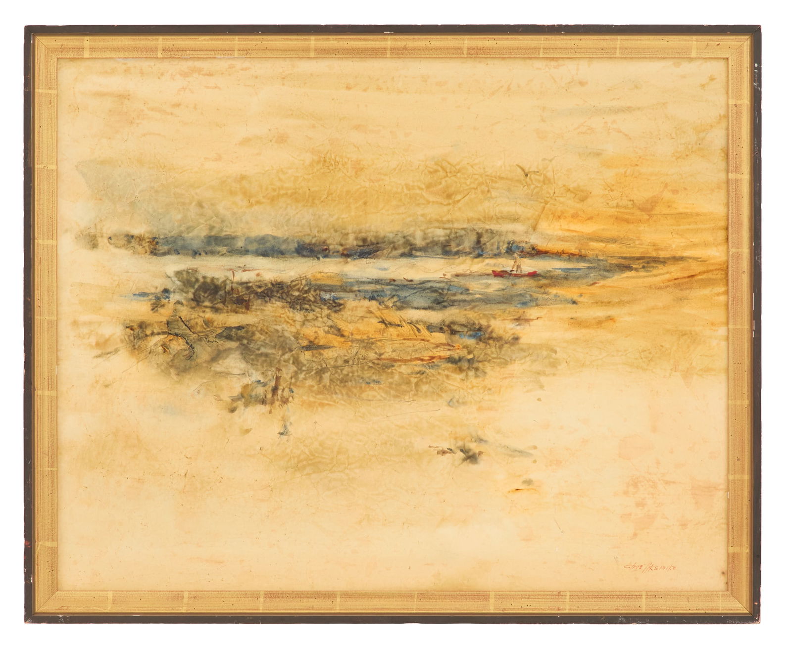 Charles Henry Reinike (USA/Louisiana, 1906-1983): Charles Henry Reinike(American/Louisiana, 1906-1983)"Inlet"oil on boardsigned lower right, titled en verso.Framed.24" x 30", framed 26-1/2" x 32-1/2"