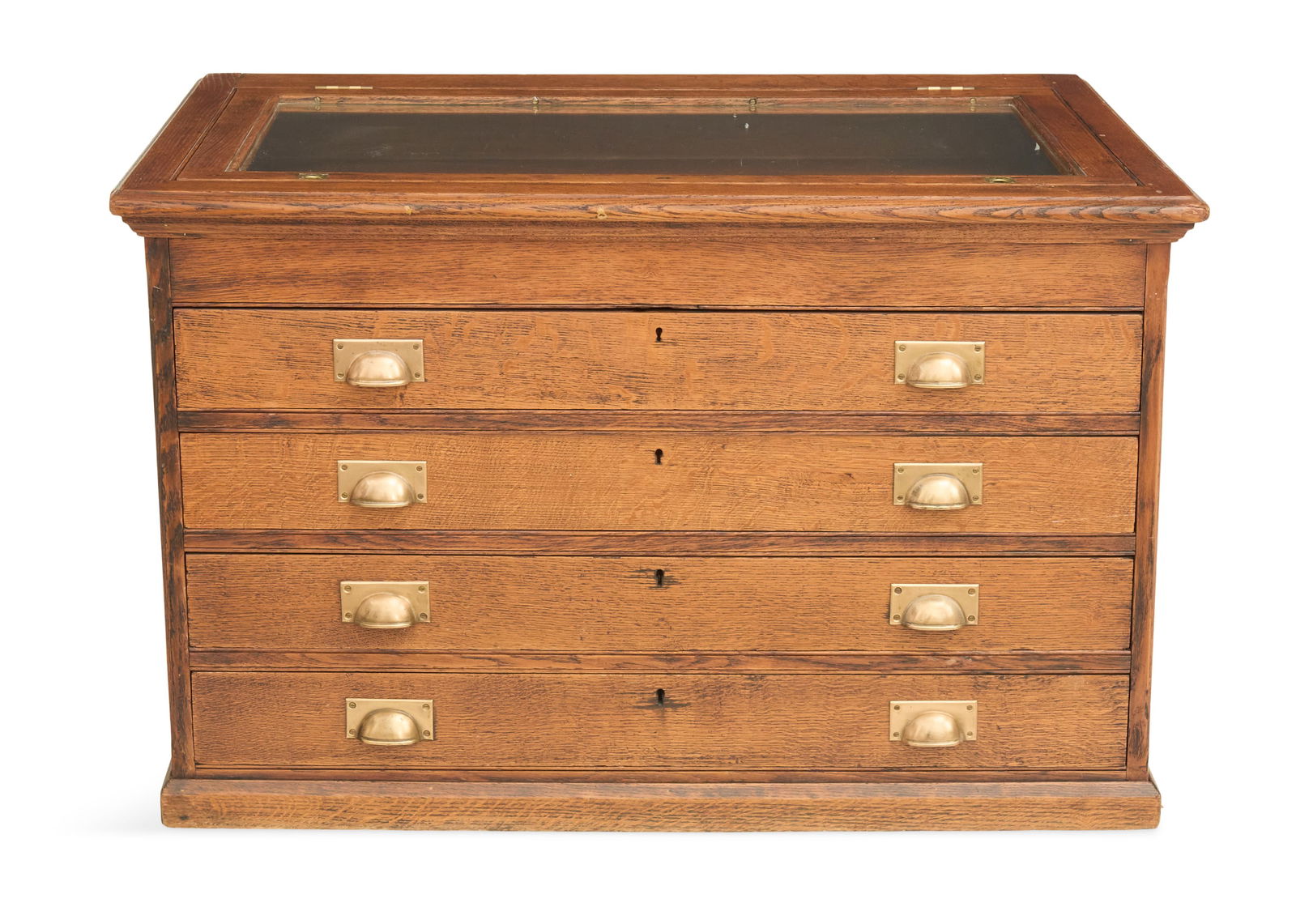American Quarter-Sawn Oak Map Chest (1 of 4)