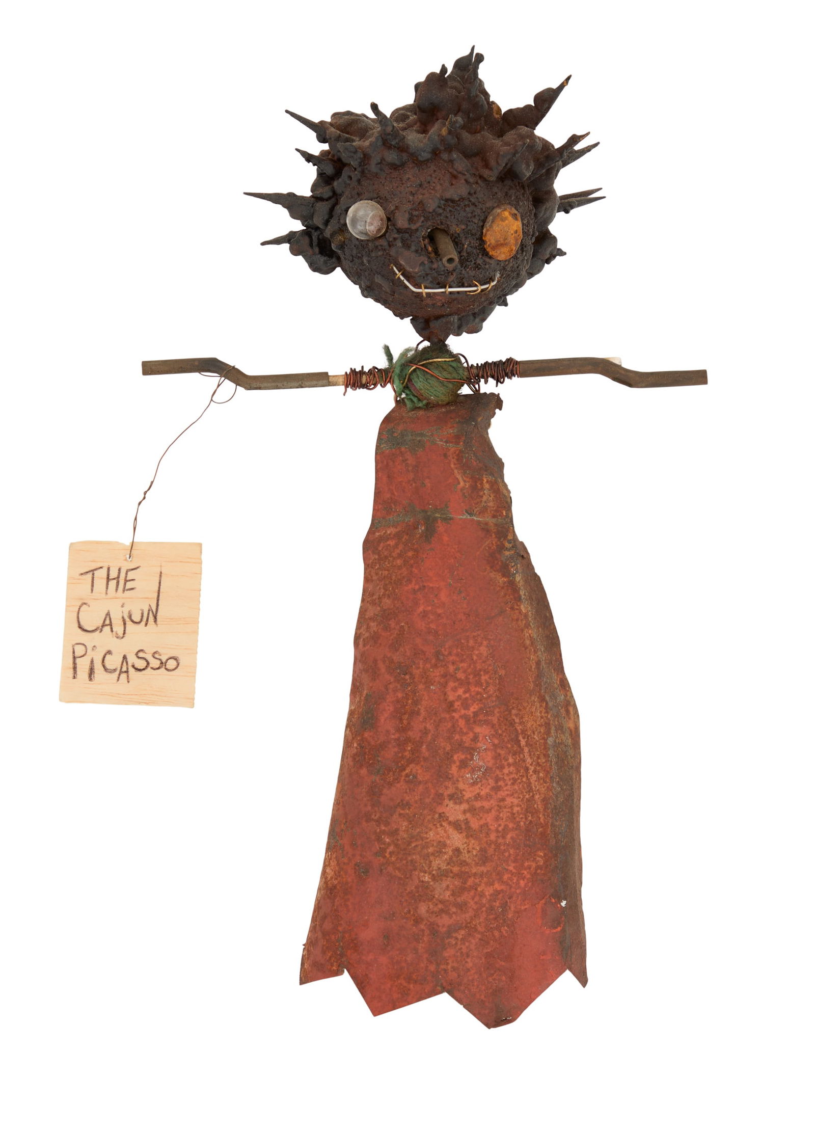 Dusty Reed (USA/Louisiana, Contemporary): Dusty Reed(American/Louisiana, Contemporary)"Woman in a Dress", 2018mixed mediasigned and dated en verso; affixed with a "The Cajun Picasso" tag.14" x 8" x 4" Provenance: The Collection of Norbert Des