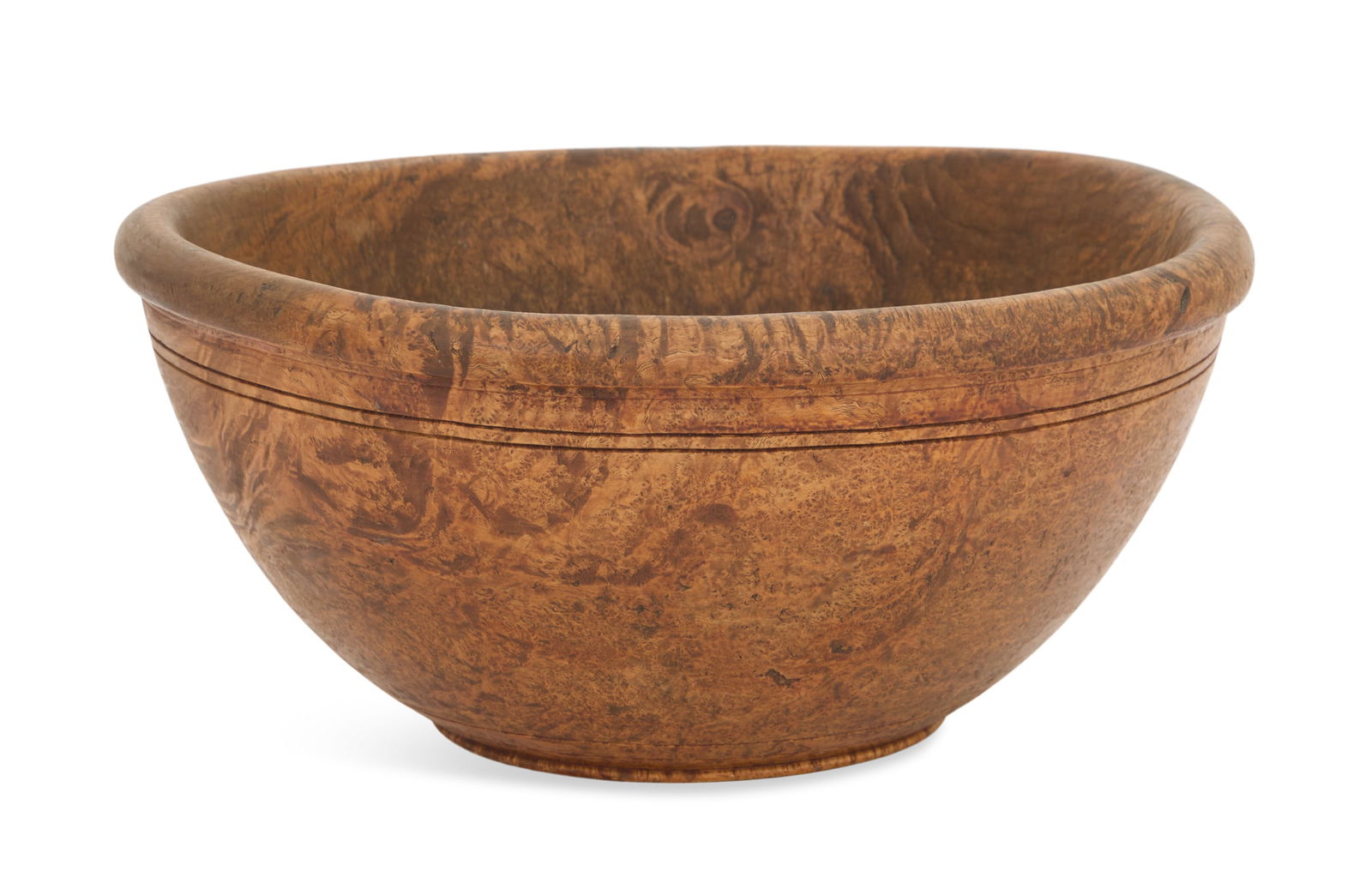 American Turned Burl Wood Bowl (1 of 3)
