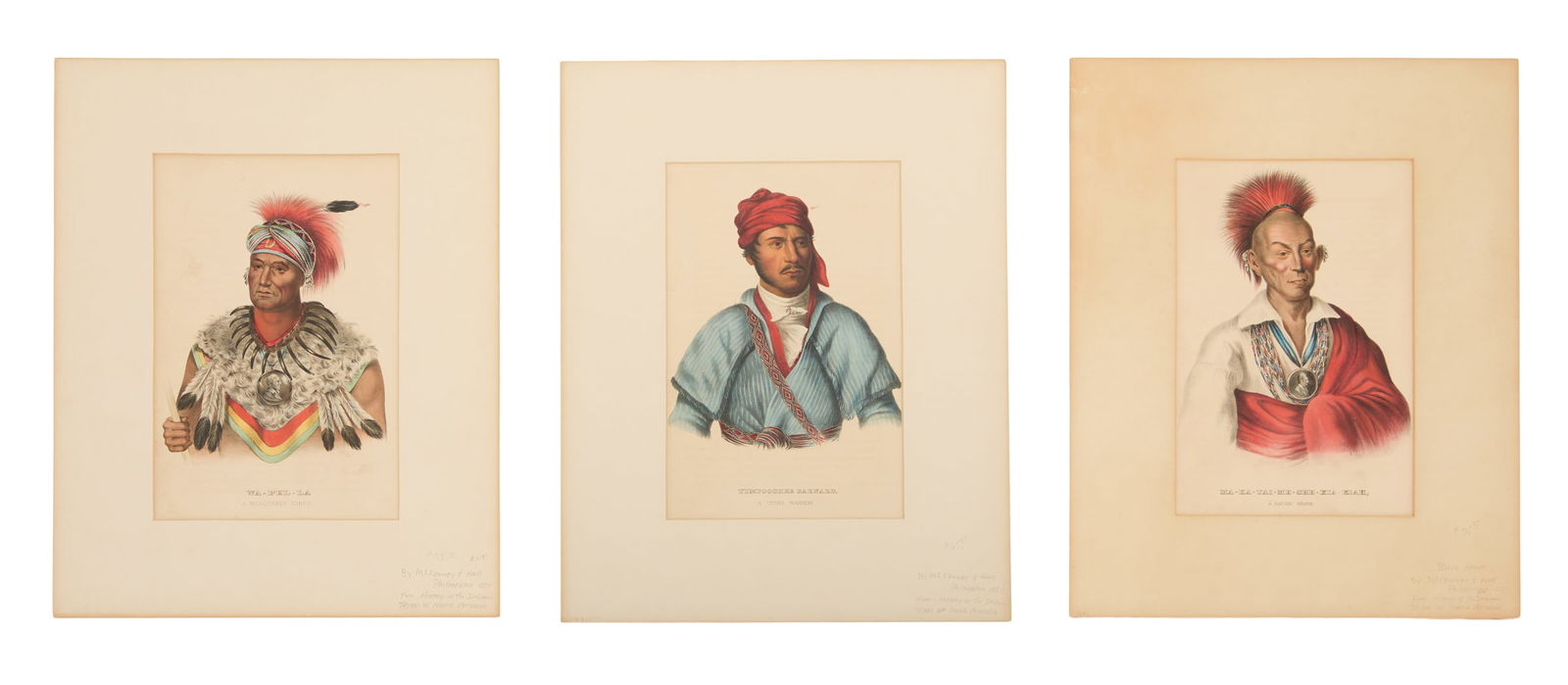 Three McKenney & James Hall Lithographs (1 of 3)