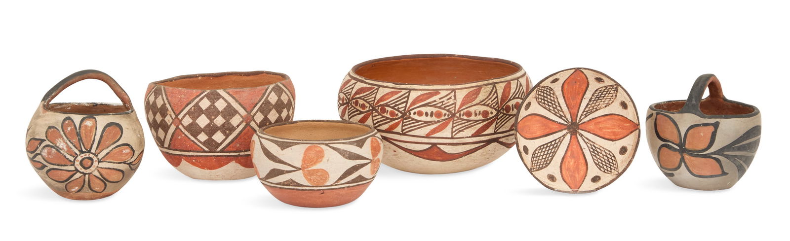 Six Pieces of Acoma or Zuni Pottery (1 of 2)