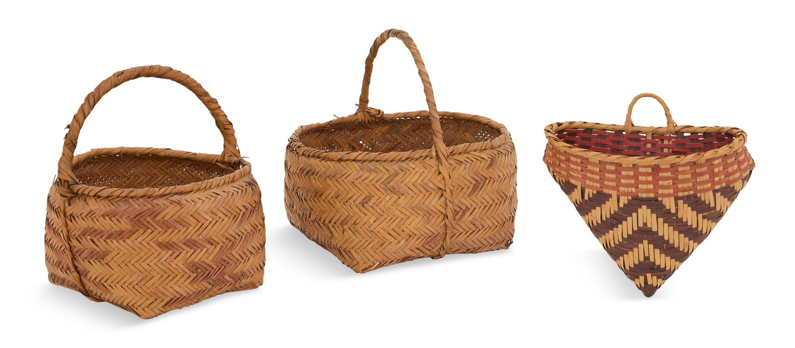 Collection of Three Choctaw Baskets (1 of 2)