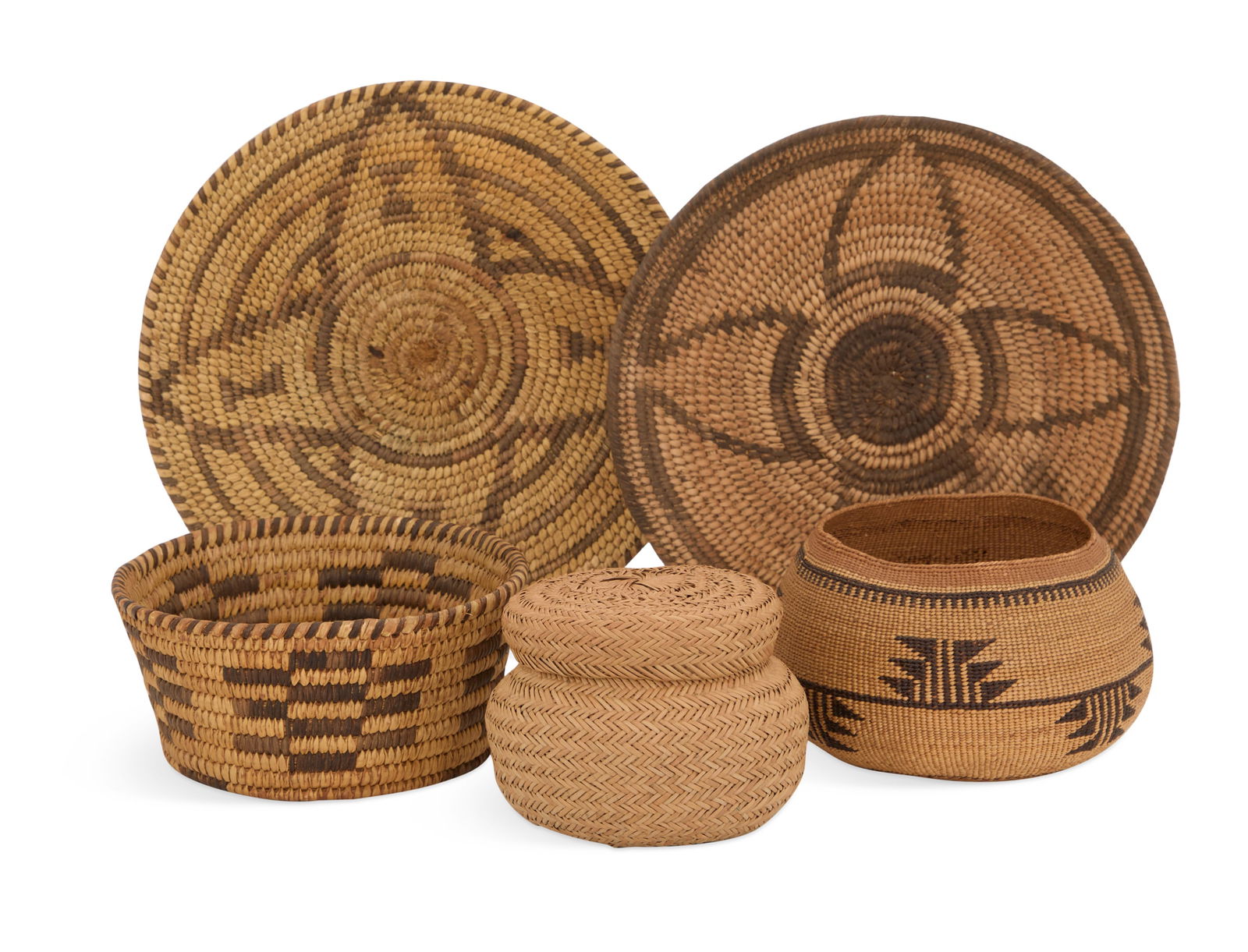 Collection of Five Native American Baskets (1 of 1)