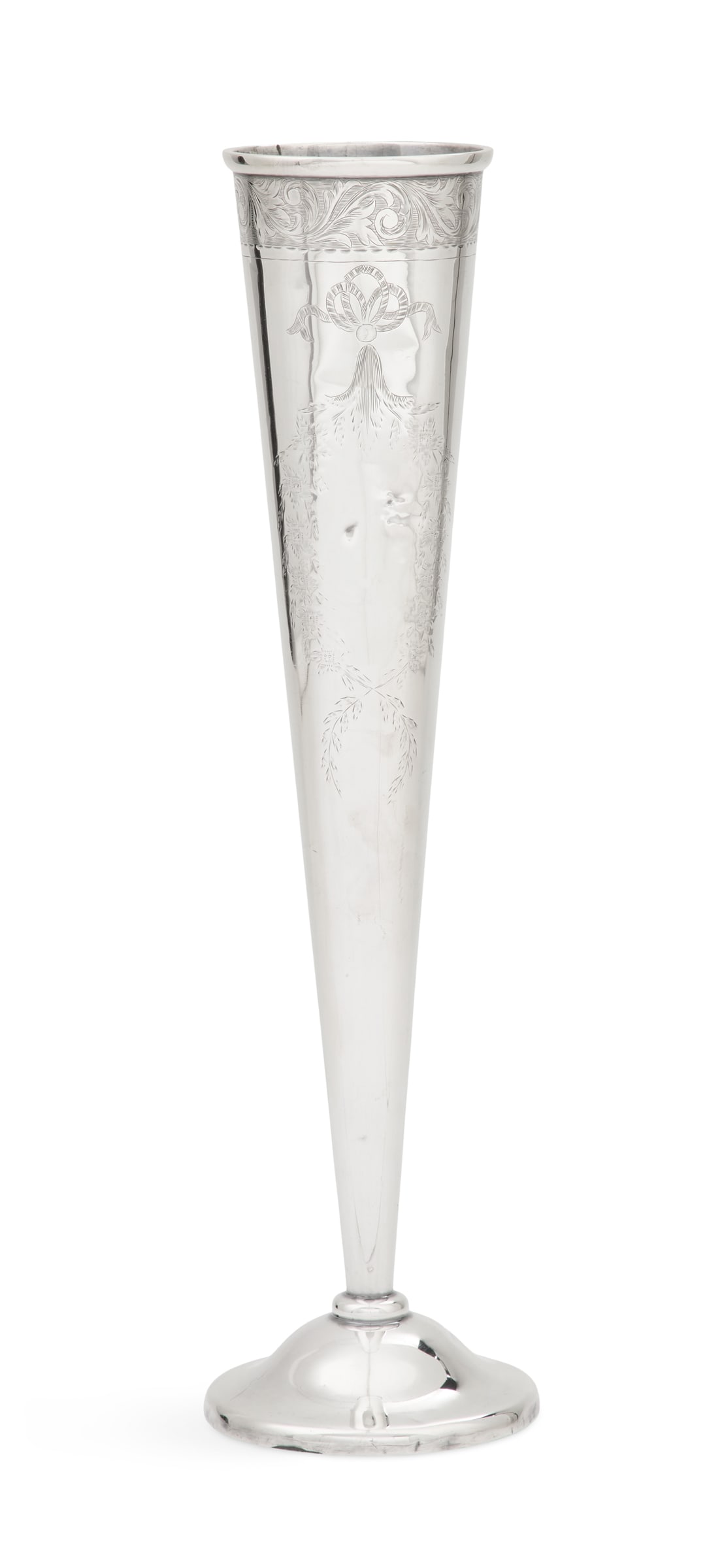 American Sterling Silver Trumpet Vase - 2