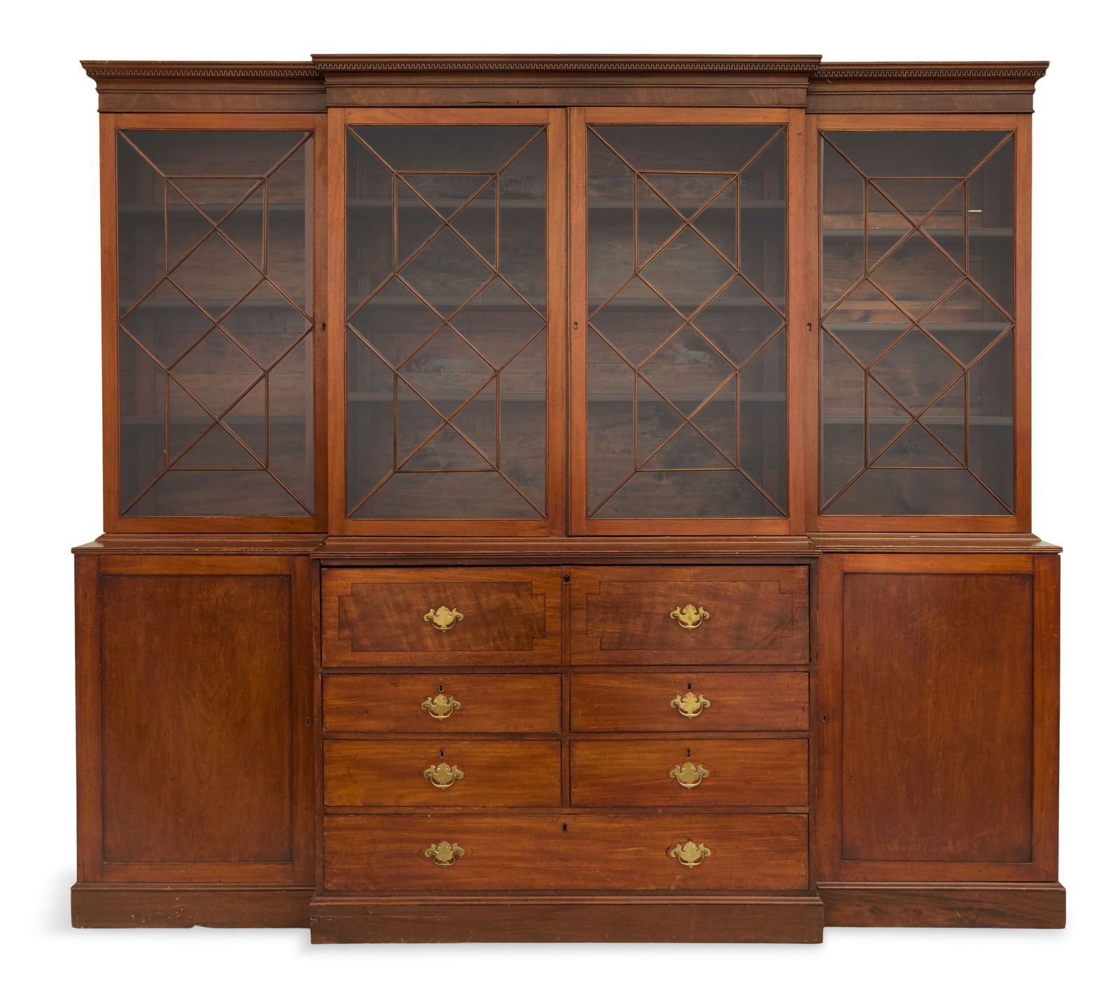 Regency Mahogany Breakfront Secretary (1 of 4)