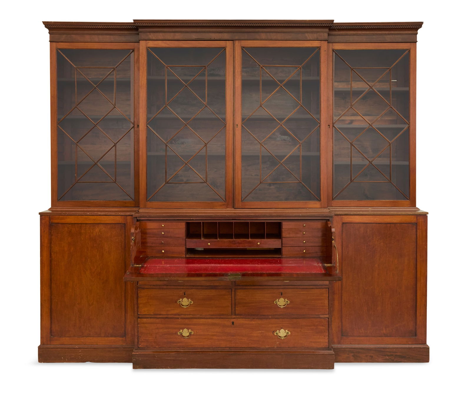 Regency Mahogany Breakfront Secretary - 3