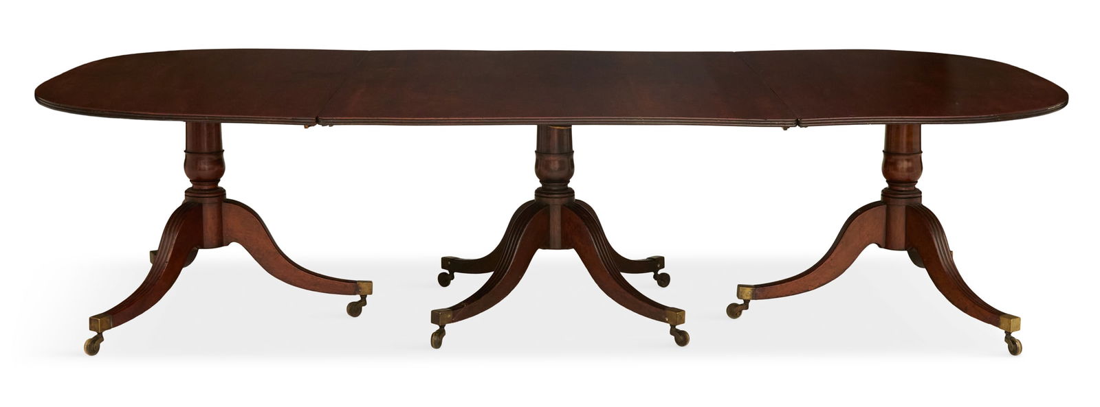 Regency Mahogany Triple-Pedestal Dining Table (1 of 2)