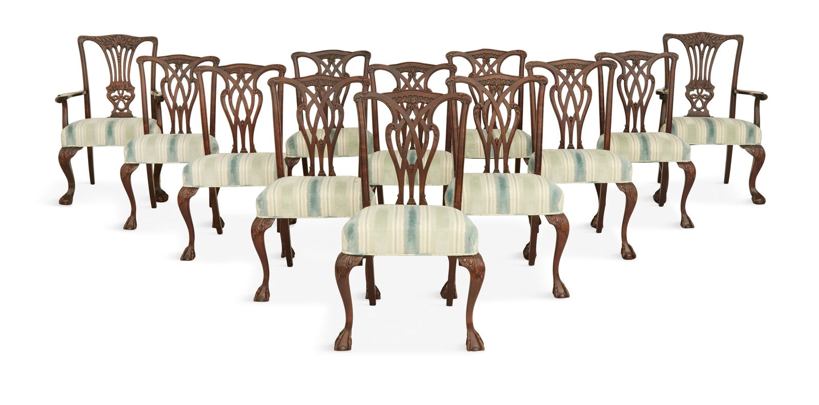 Twelve George III-Style Mahogany Dining Chairs (1 of 3)