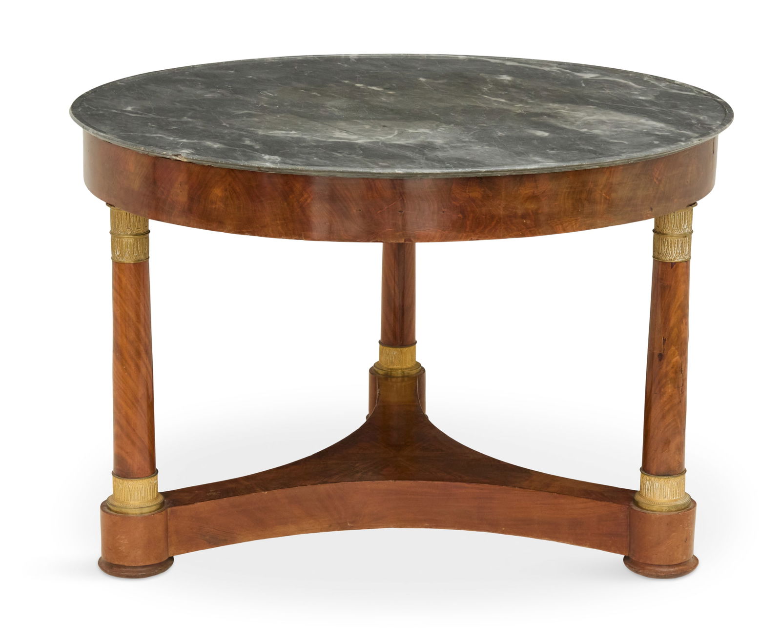 Large Empire Mahogany and Marble-Top Center Table (1 of 2)