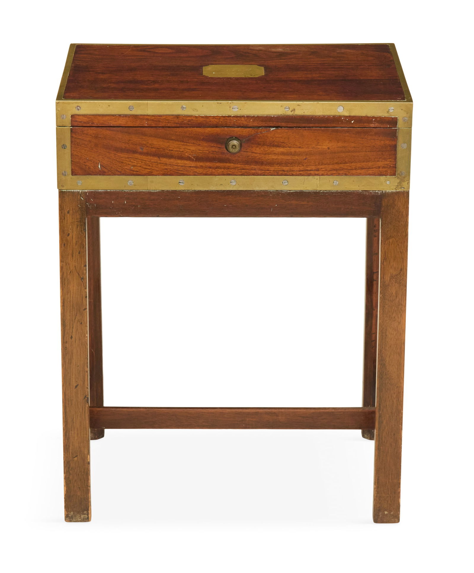 English Brass-Bound Mahogany Box on Stand (1 of 4)