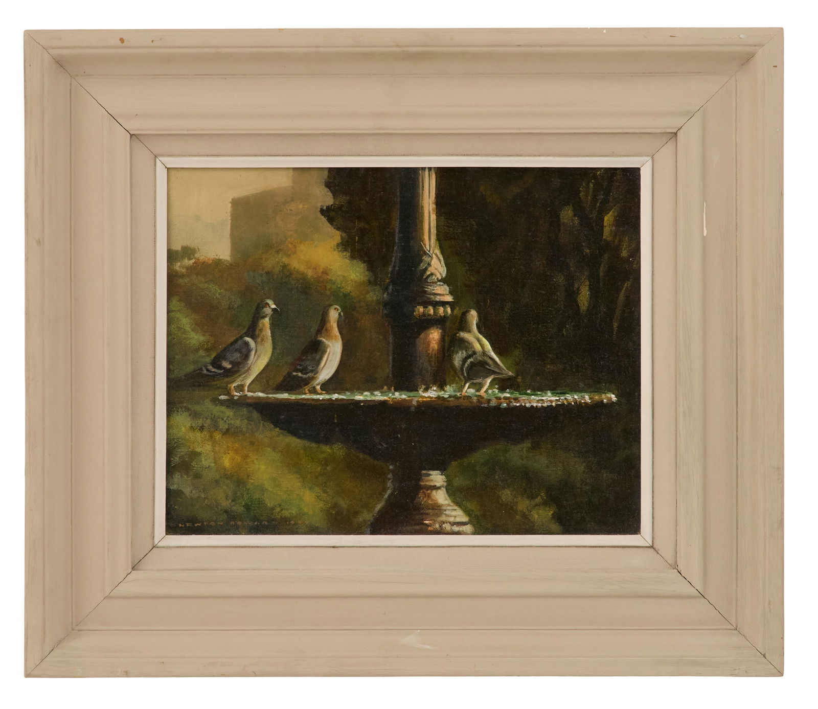 Newton Reeve Howard (Louisiana, 1912-1984): Newton Reeve Howard(American/Louisiana, 1912-1984)"Jackson Square", 1949oil on canvassigned and dated lower left, titled en verso.Framed.11" x 14", framed 19" x 21-1/2" Provenance: The Collection