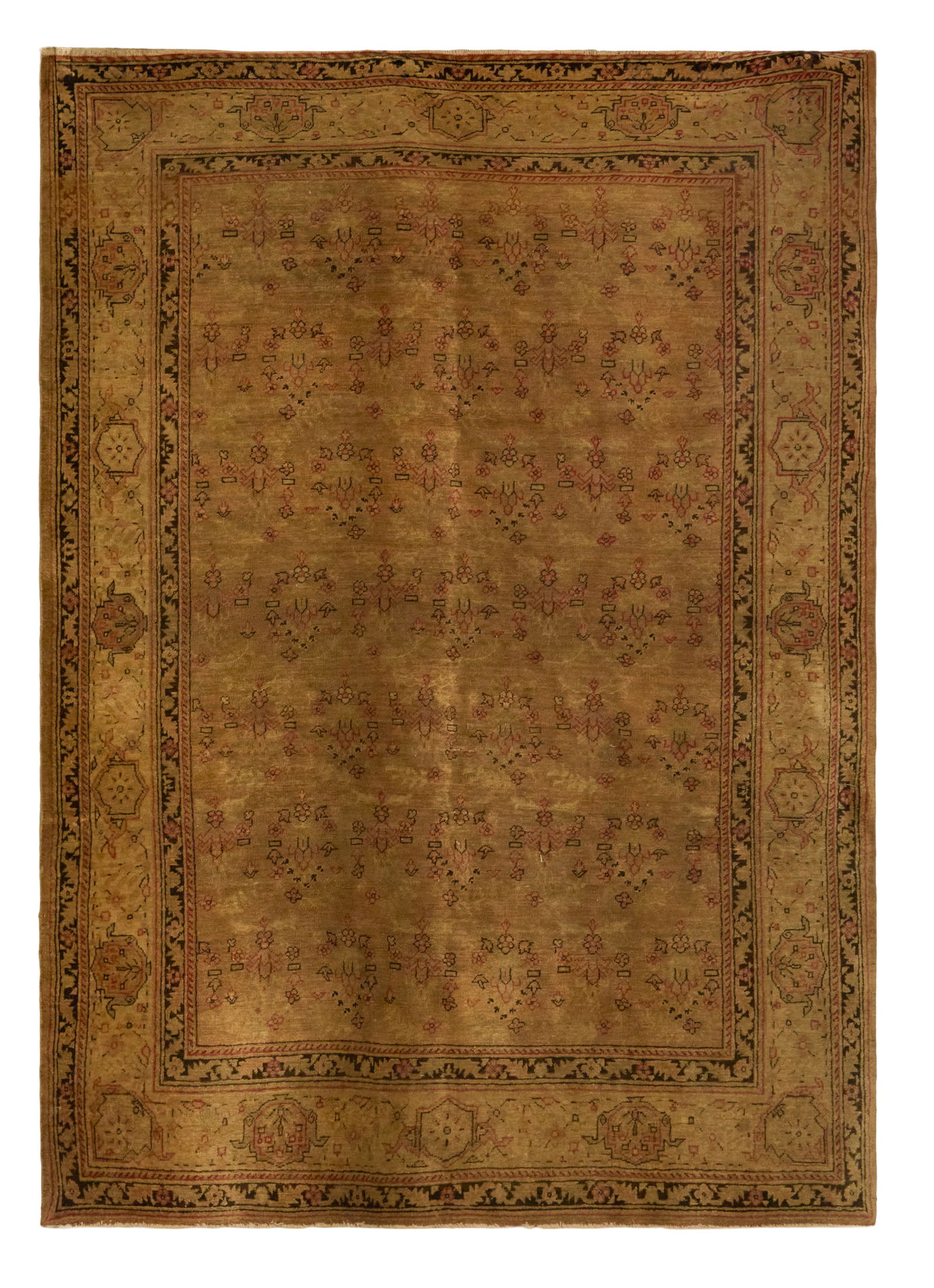 Semi-Antique Mir Carpet: Semi-Antique Mir Carpet 4' 4" x 6'