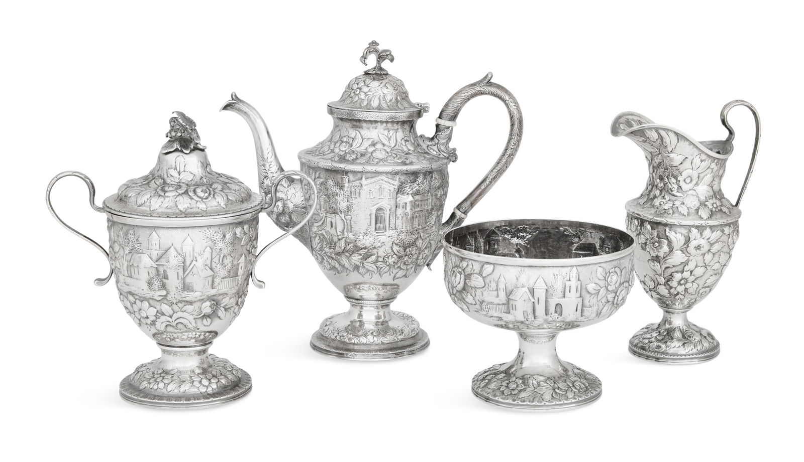 S. Kirk & Son Silver Tea Set (1 of 6)
