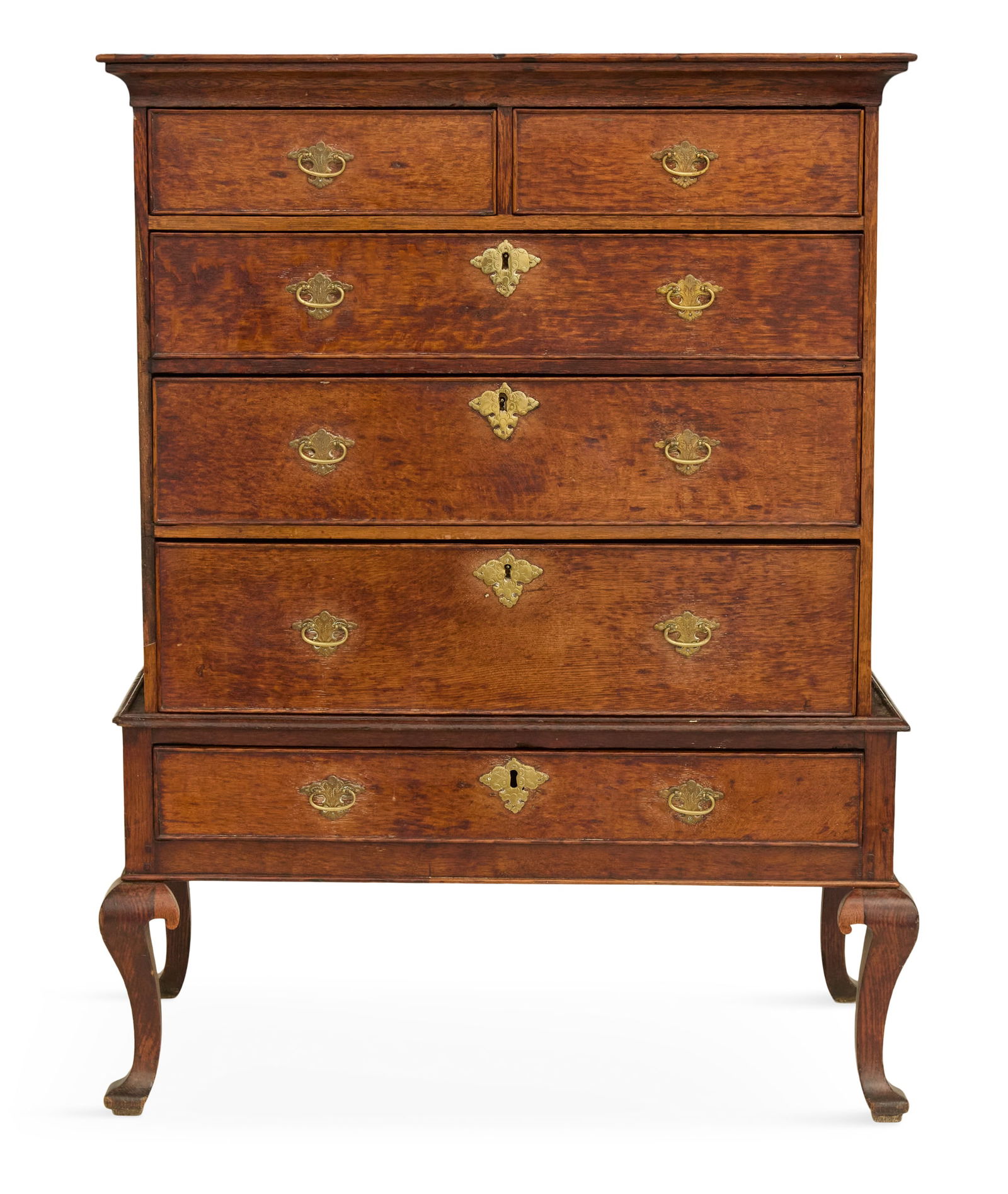 Queen Anne Oak Chest-on-Stand (1 of 3)