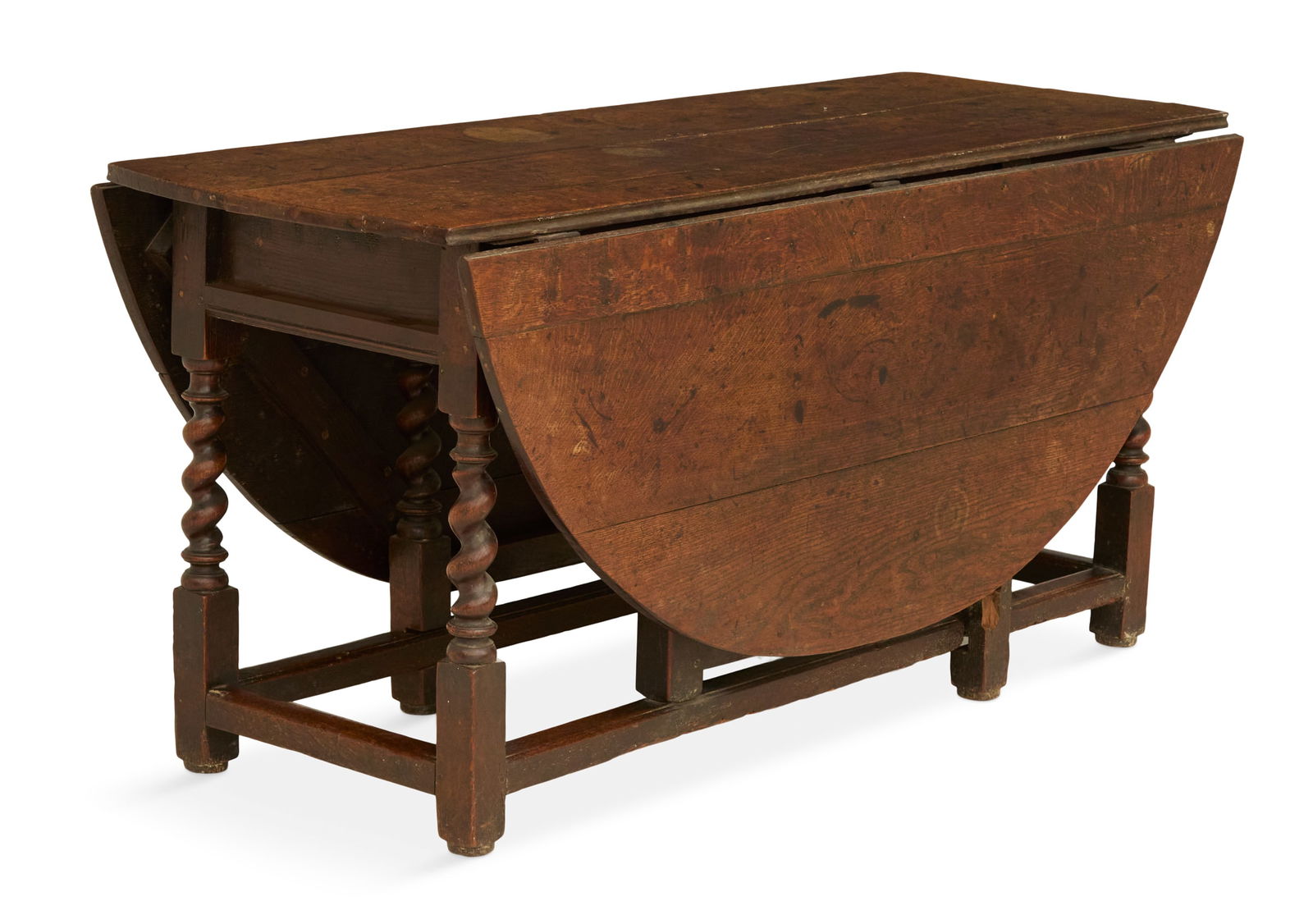 Jacobean Oak Drop-Leaf Table - 4