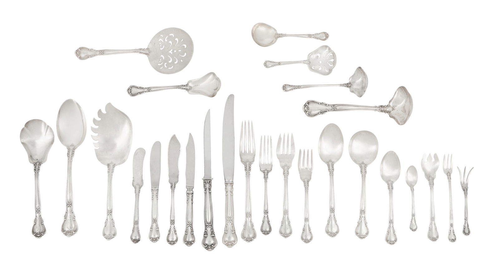 Gorham "Chantilly" Sterling Silver Flatware Set (1 of 11)