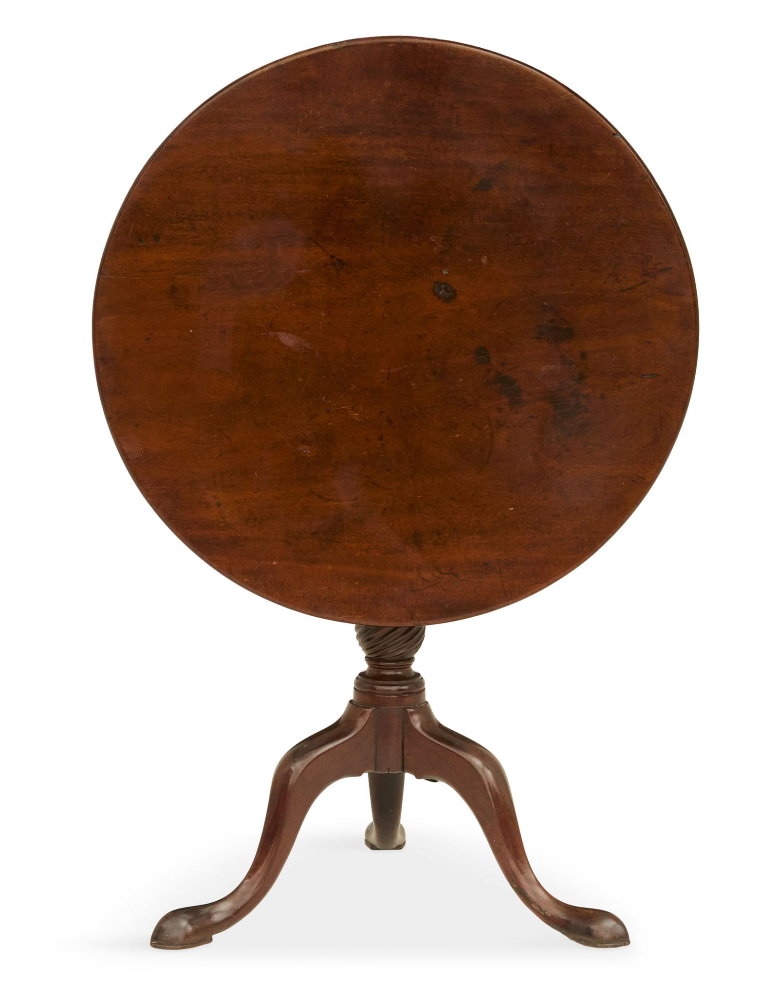 English Queen Anne Mahogany Tilt-Top Table (1 of 3)