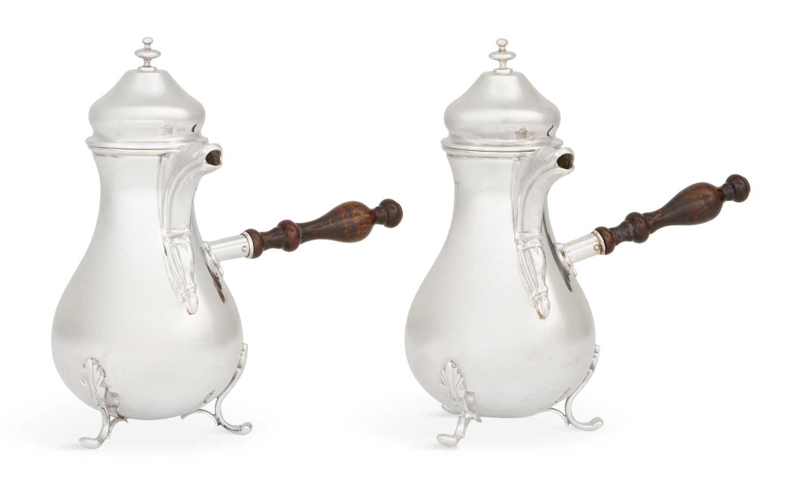 Pair of Italian Sterling Silver Chocolate Pots (1 of 4)