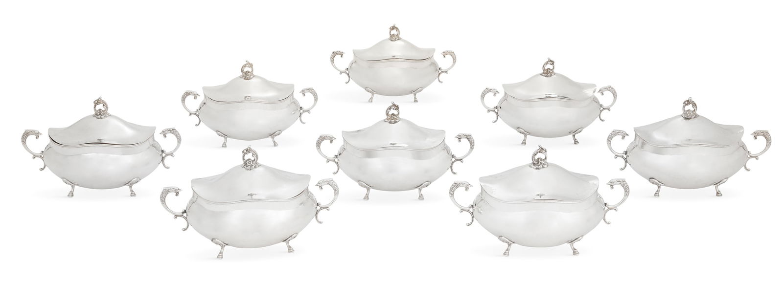 Eight Italian Sterling Silver Sauce Tureens (1 of 3)