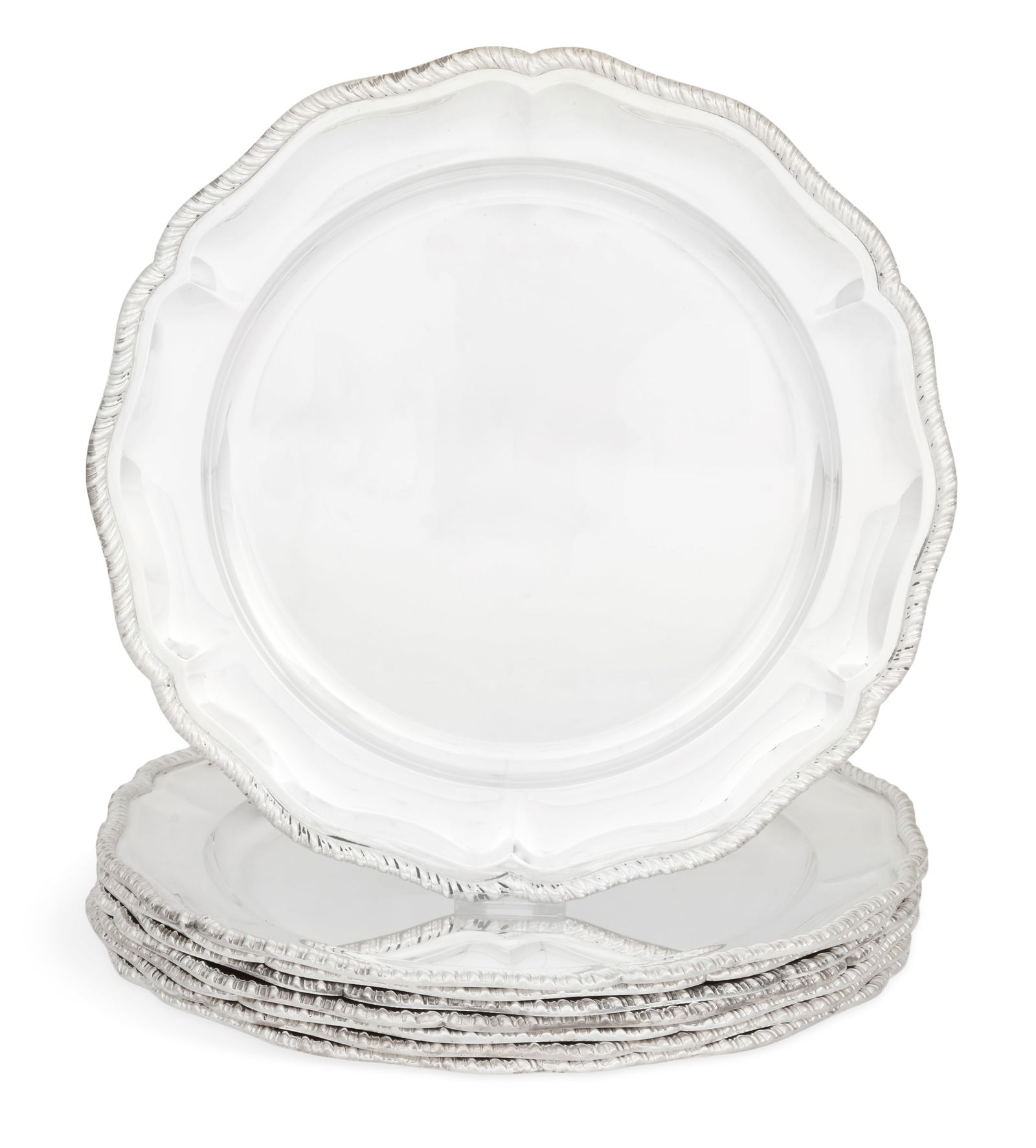 Eight Italian Sterling Silver Service Plates (1 of 2)