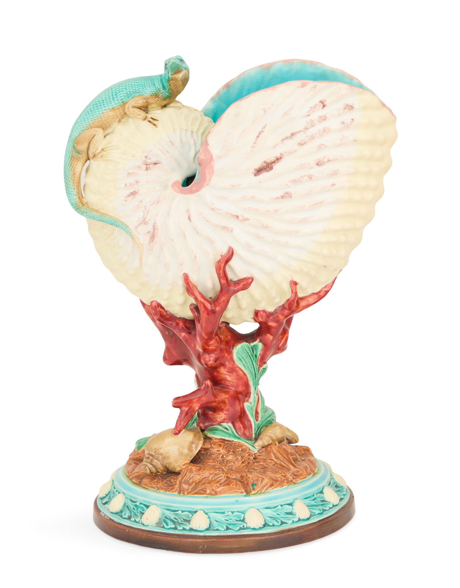 Royal Worcester Majolica Shell Centerpiece (1 of 4)
