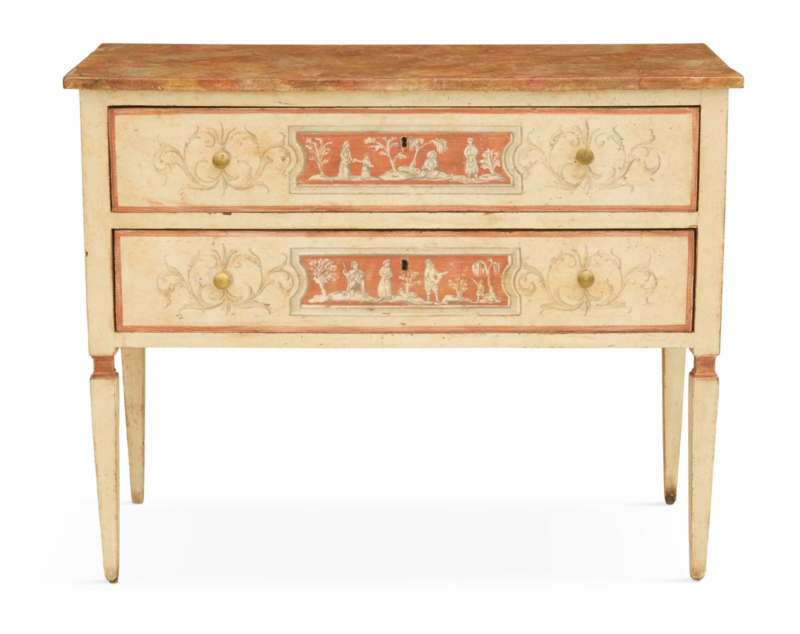 Italian Neoclassical Polychrome Commode (1 of 3)