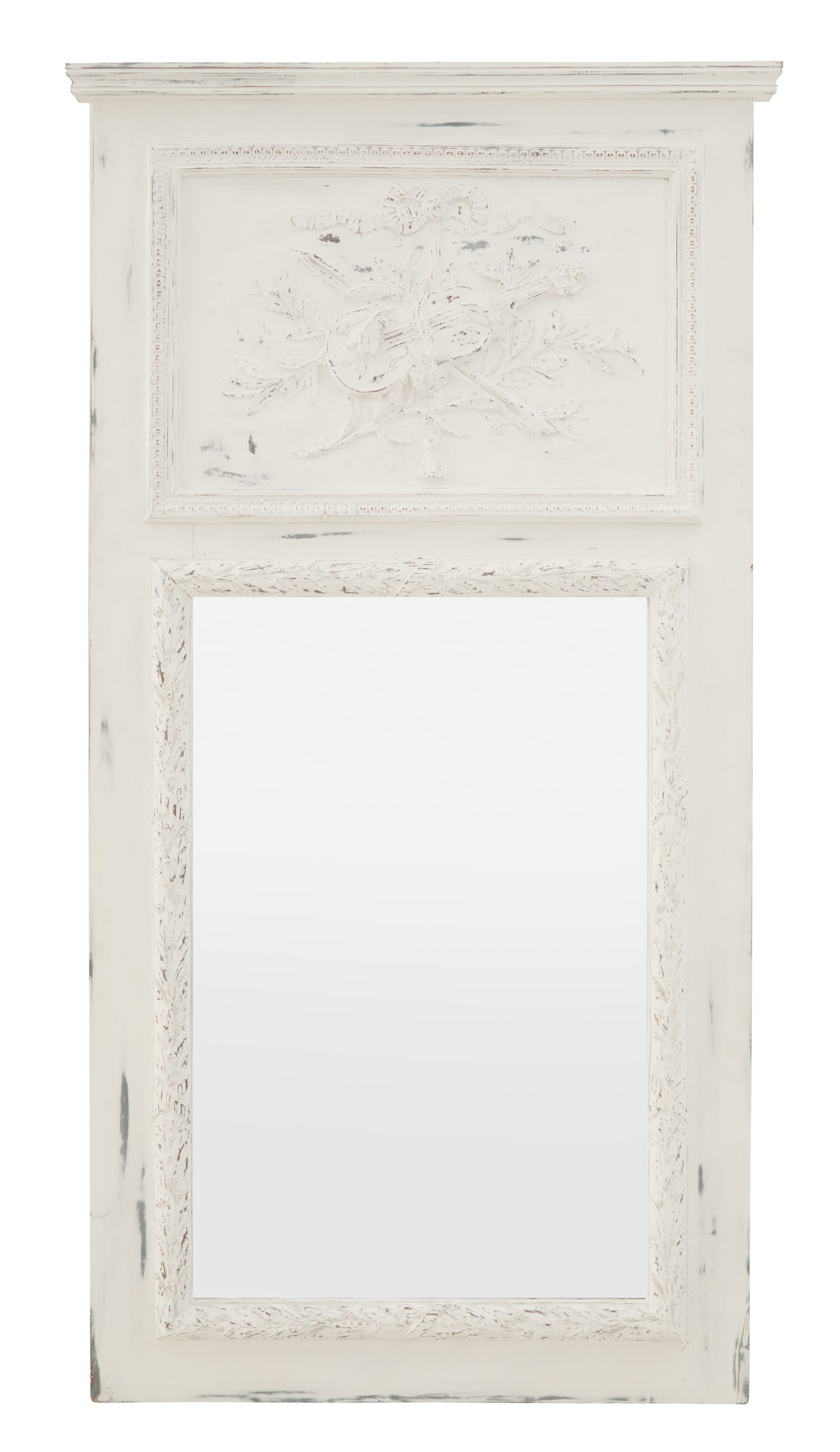 French Painted Trumeau Mirror in the Empire Taste (1 of 2)