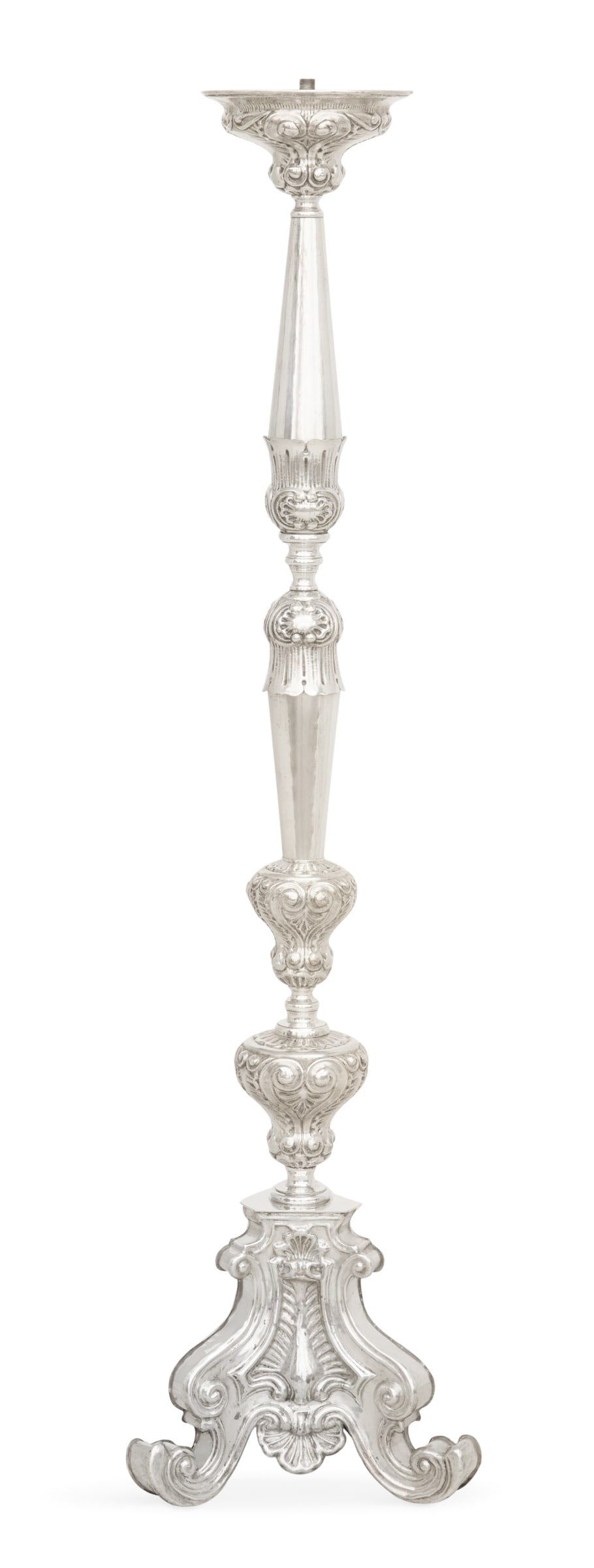 Monumental Silverplate Altar Stick (1 of 2)