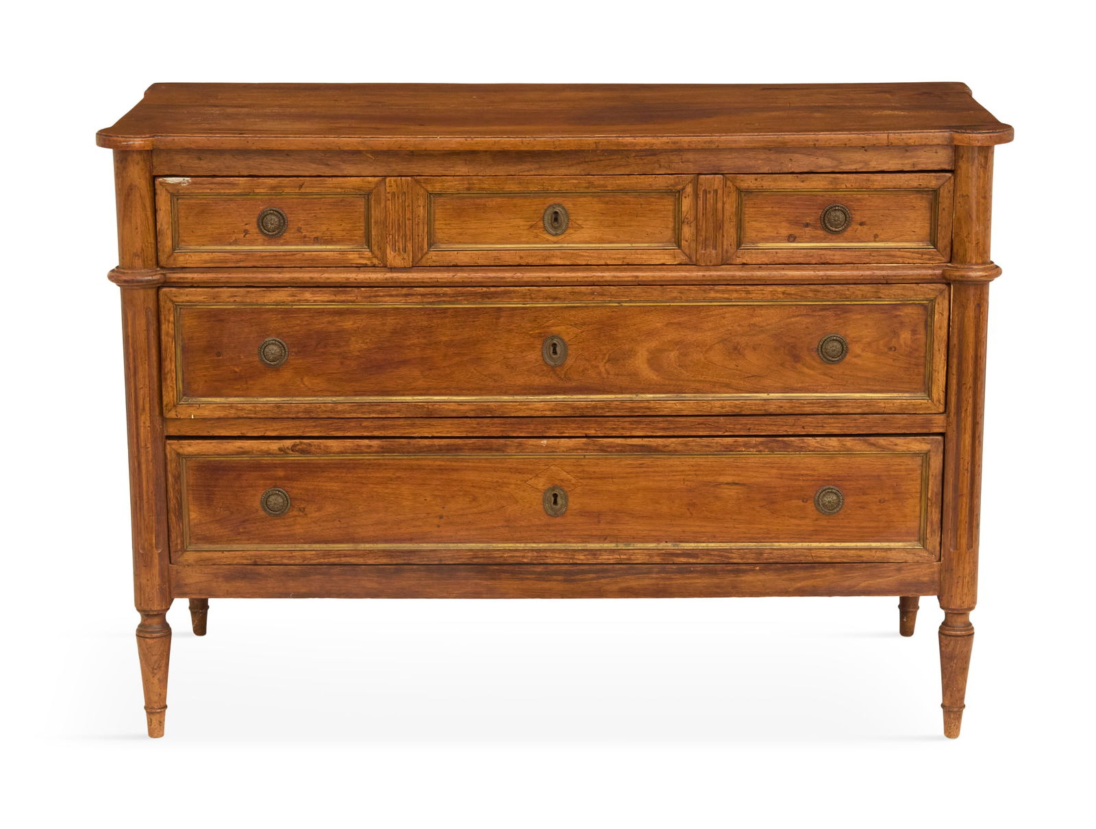 Directoire Brass-Mounted Walnut Commode (1 of 3)