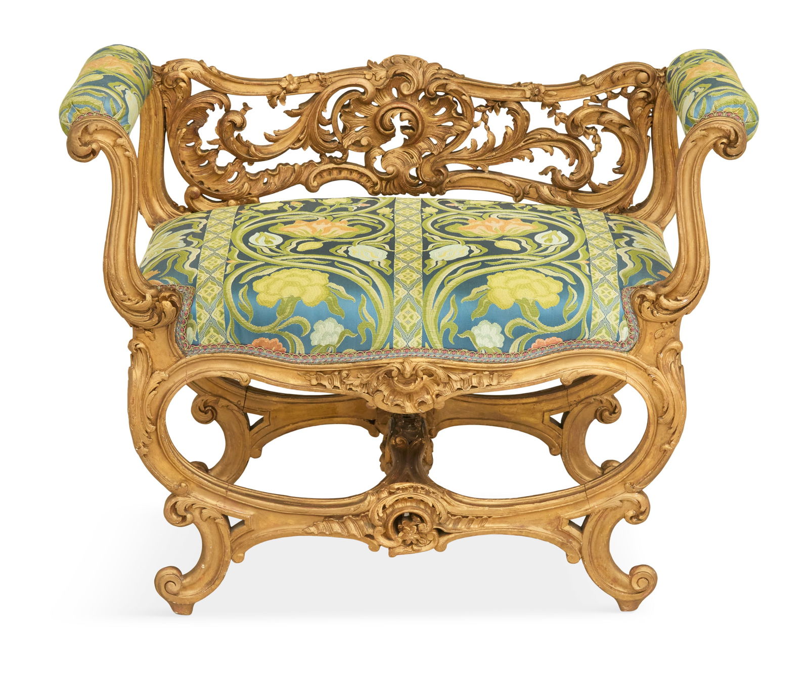 Louis XV-Style Giltwood Window Seat (1 of 3)