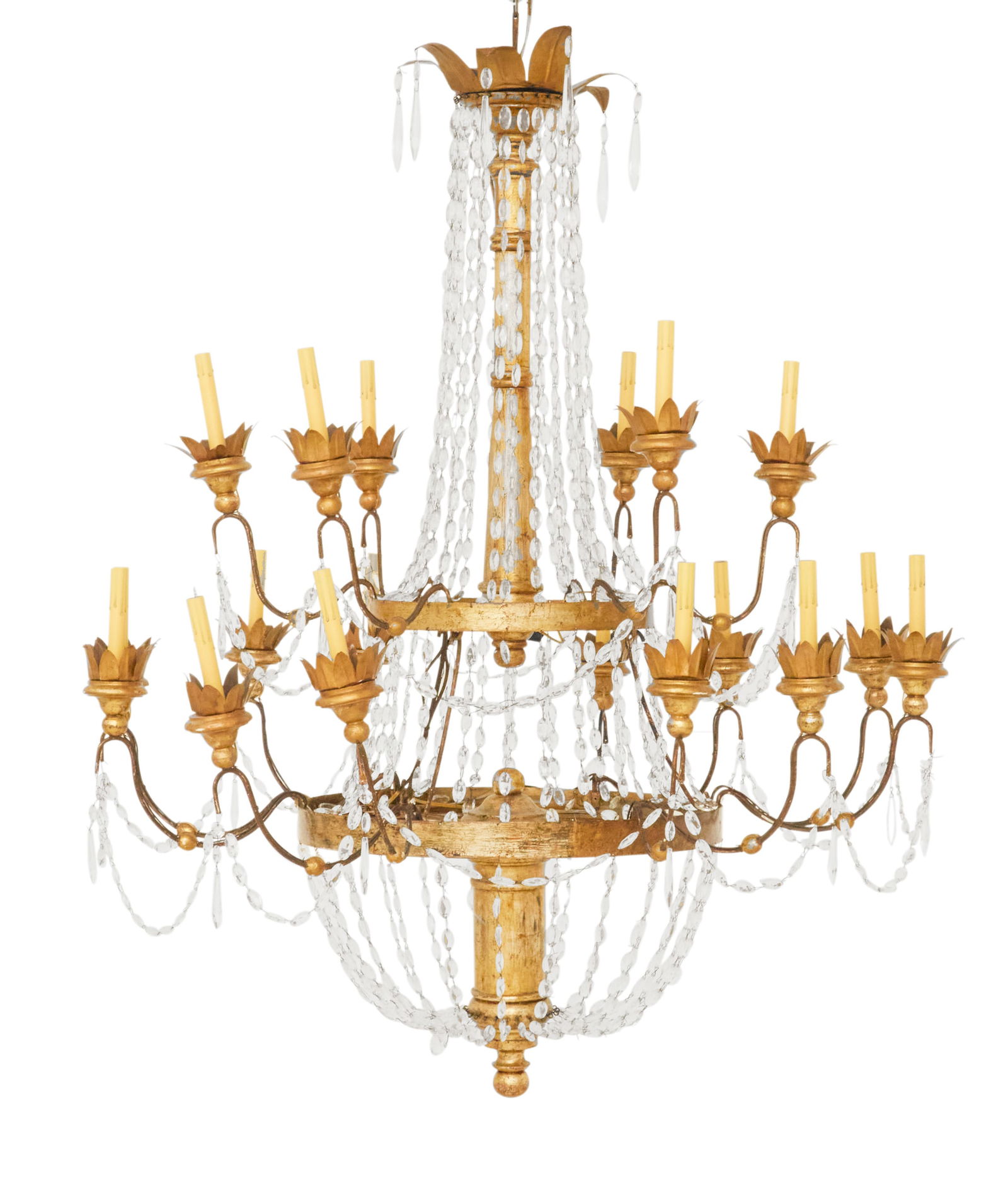 Gilt-Metal and Giltwood Chandelier (1 of 1)