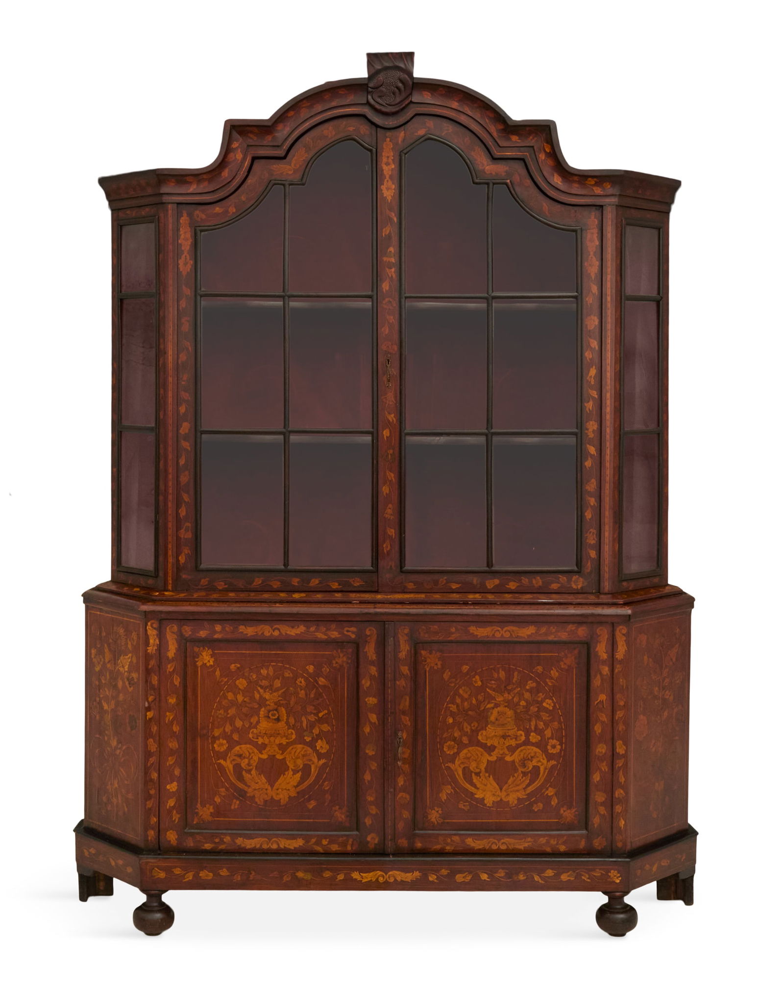 Dutch Rosewood and Mixed Woods Inlaid Cabinet (1 of 3)