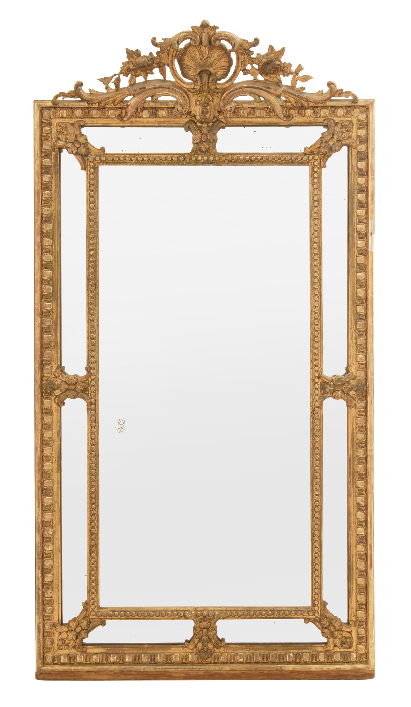 French Giltwood Cushion Mirror (1 of 2)