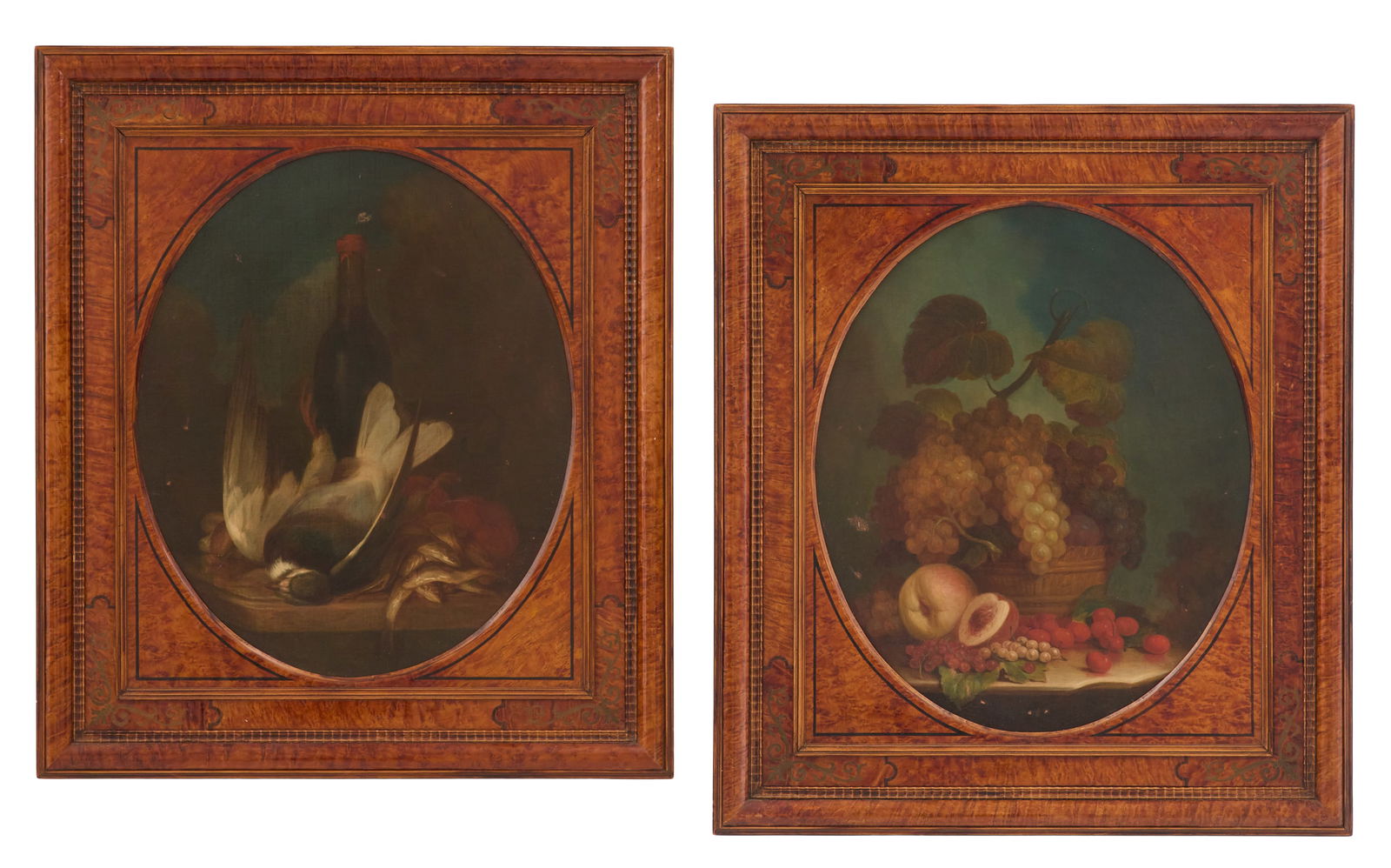 Continental School (19th Century): Continental School19th Century"Pair of Still Lifes"two oils on canvasunsigned.Framed alike.each 24" x 20", framed 32" x 28" Provenance: Kevin Stone Antiques, The Collection of Kevin Stone & Mark