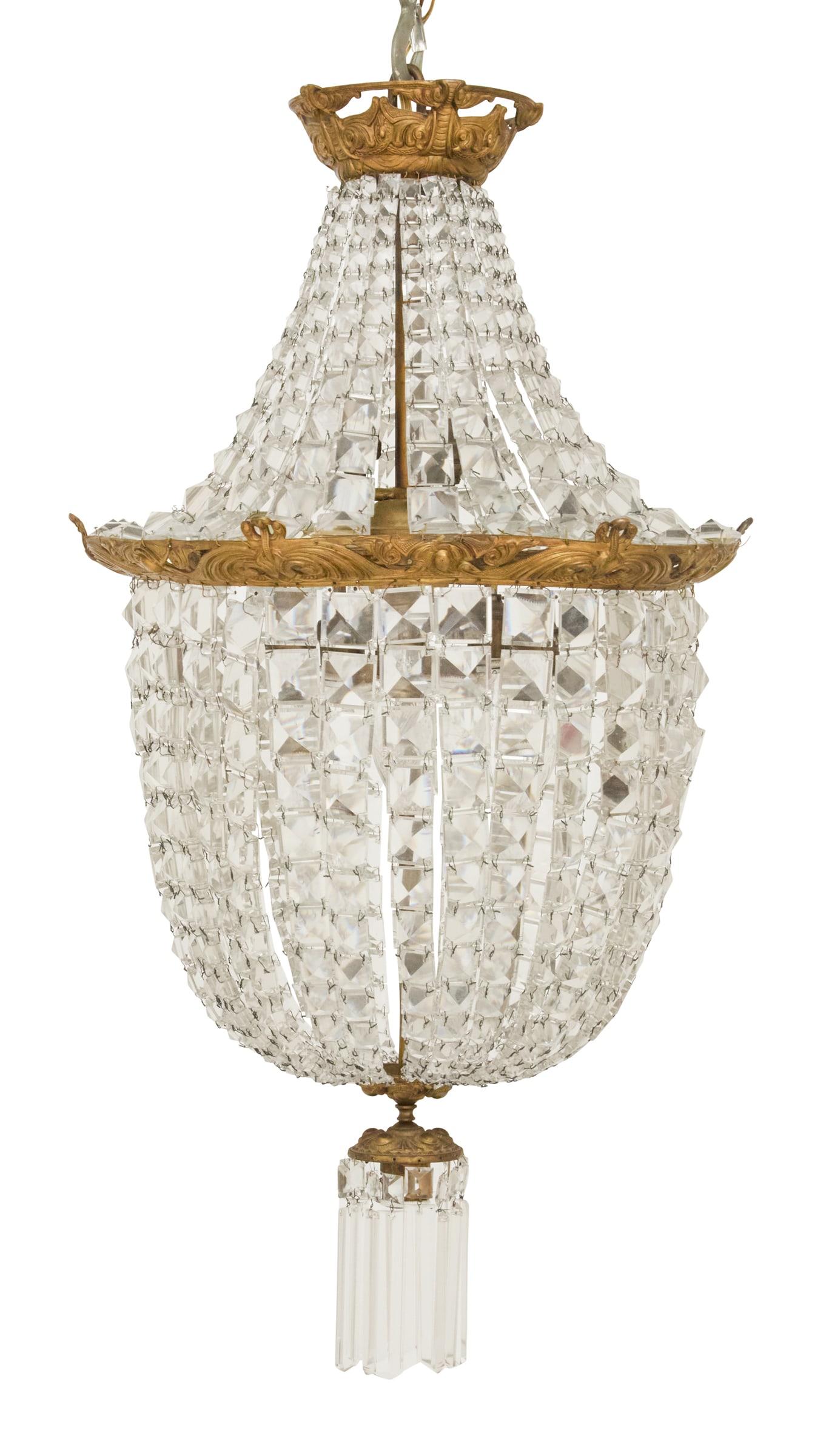 French Bronze and Crystal Chandelier (1 of 1)