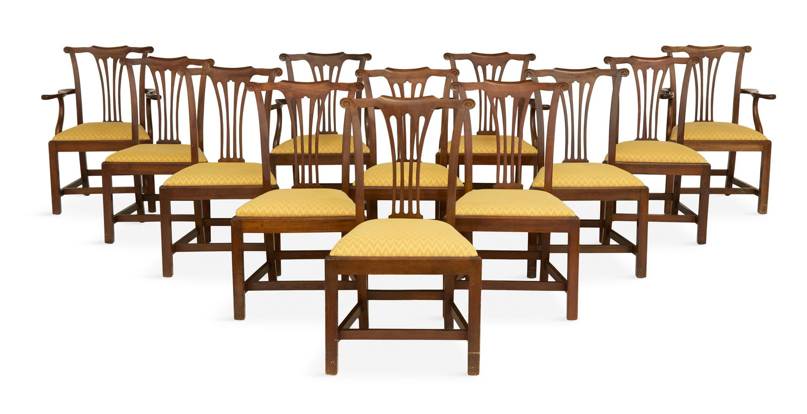 Twelve George III-Style Mahogany Dining Chairs (1 of 4)