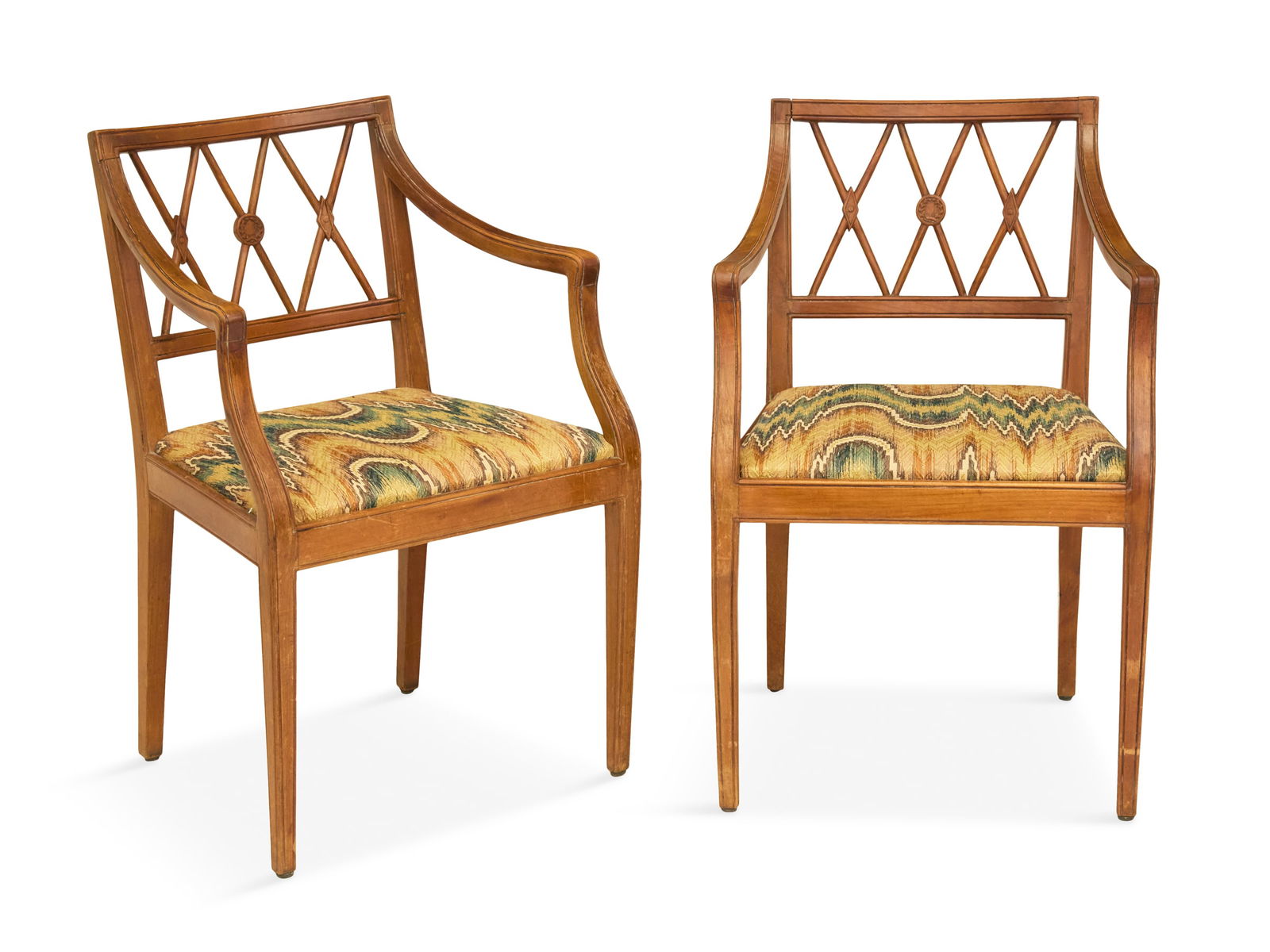 Pair of Directoire-Style Fruitwood Armchairs (1 of 2)