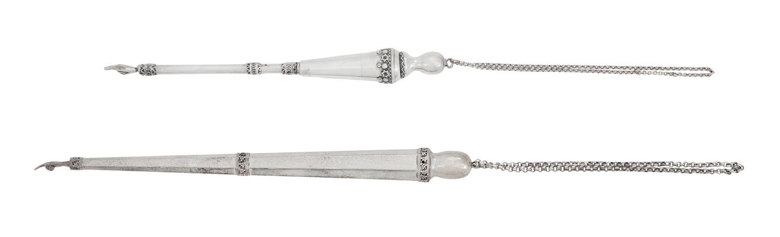 Two Sterling Silver Torah Pointers (Yad) (1 of 2)