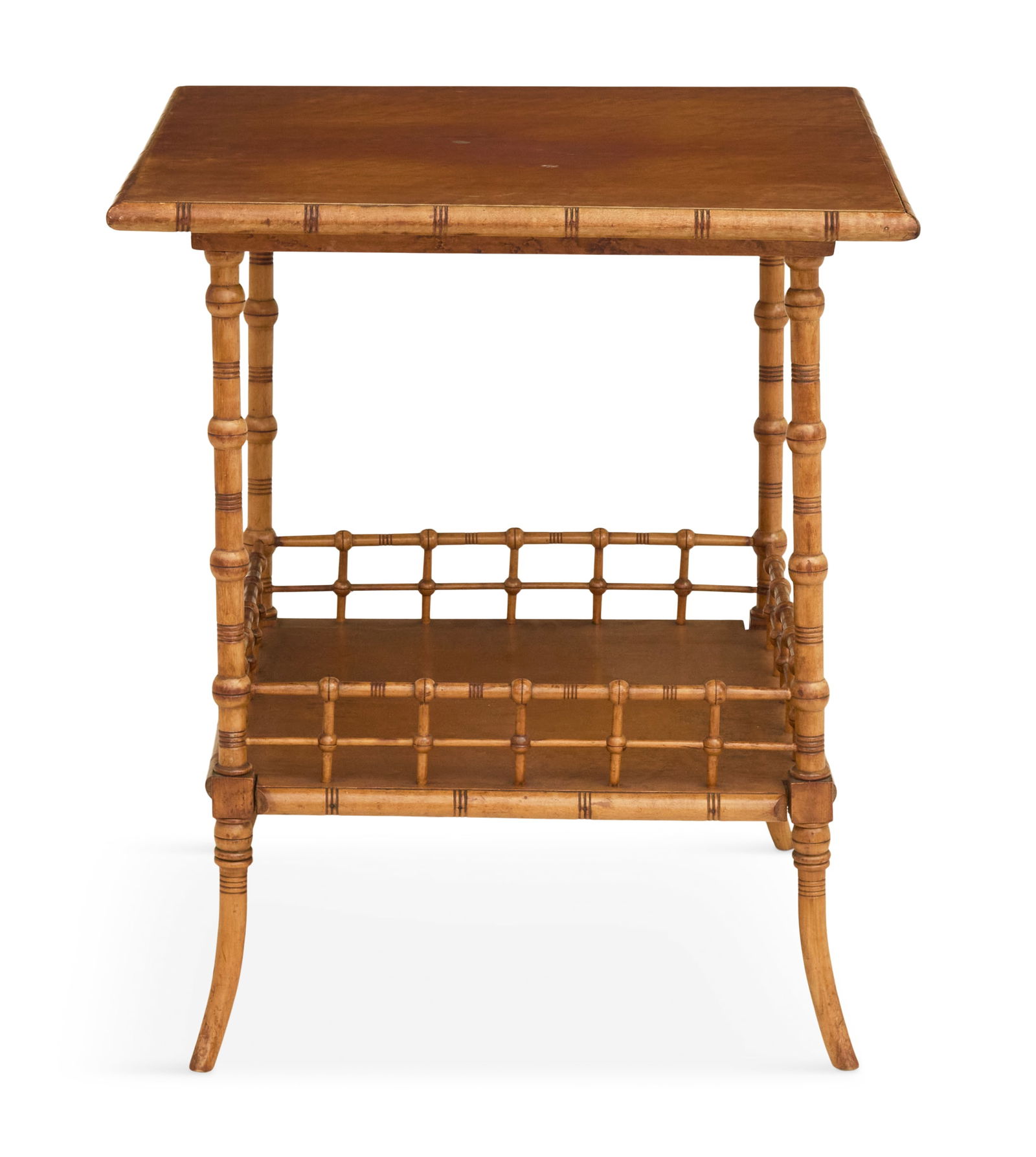 American Aesthetic Faux Bamboo Side Table (1 of 3)