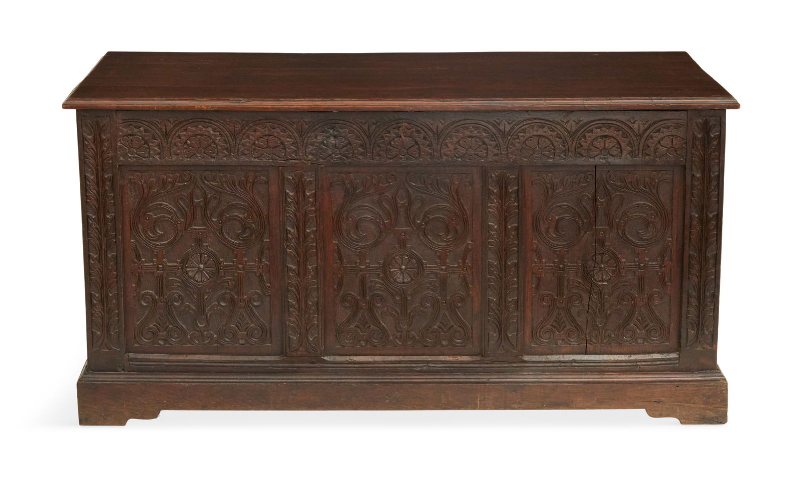 Continental Baroque Carved Oak Coffer (1 of 3)