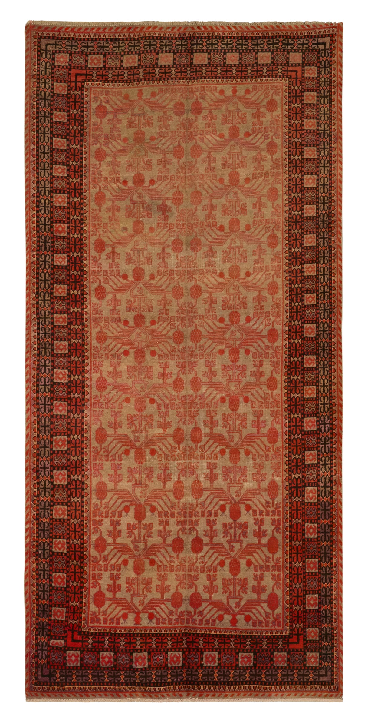 Antique Khotan Carpet: Antique Khotan Carpet5' 6" x 12' 6"