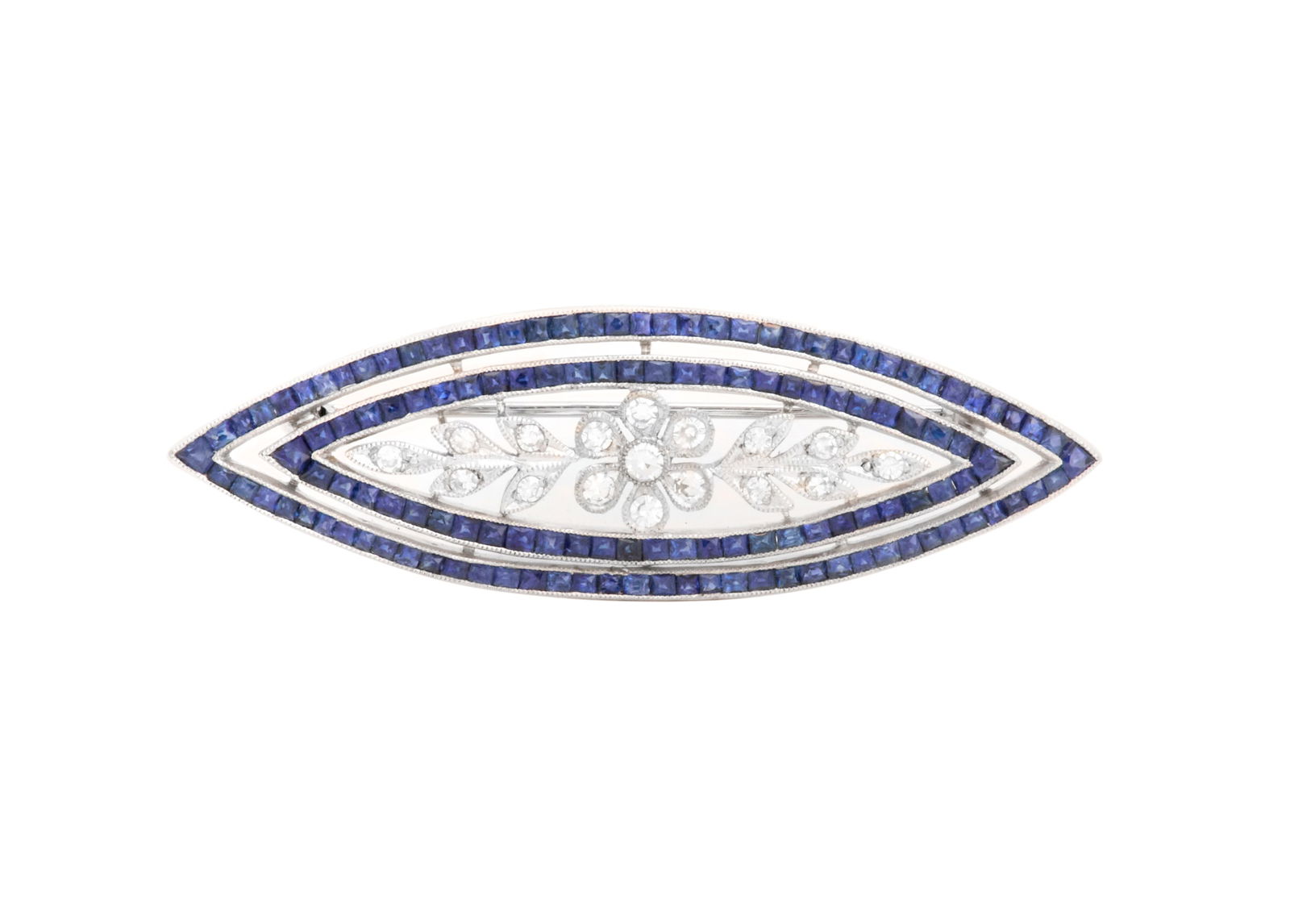 Diamond and Sapphire Brooch (1 of 1)