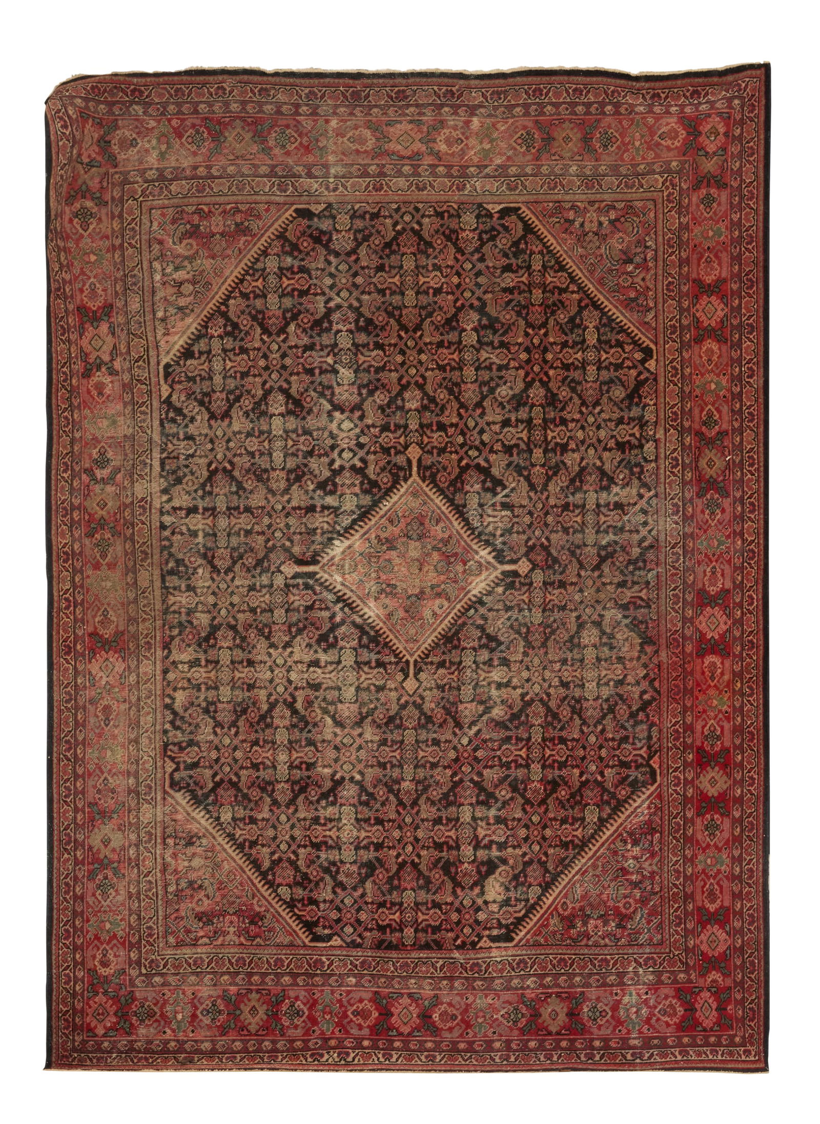 Semi-Antique Mahal Carpet: Semi-Antique Mahal Carpet 9' 6" x 13' Provenance: Estate of Marie Bel Fay Evnochides, Houston, Texas. Proceeds from the sale of this lot will go to benefit the Fay School in Houston, Texas, and