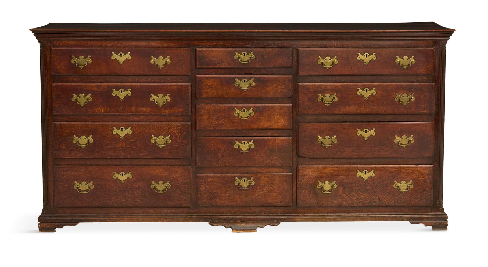 Large George III Oak Mule Chest (1 of 3)