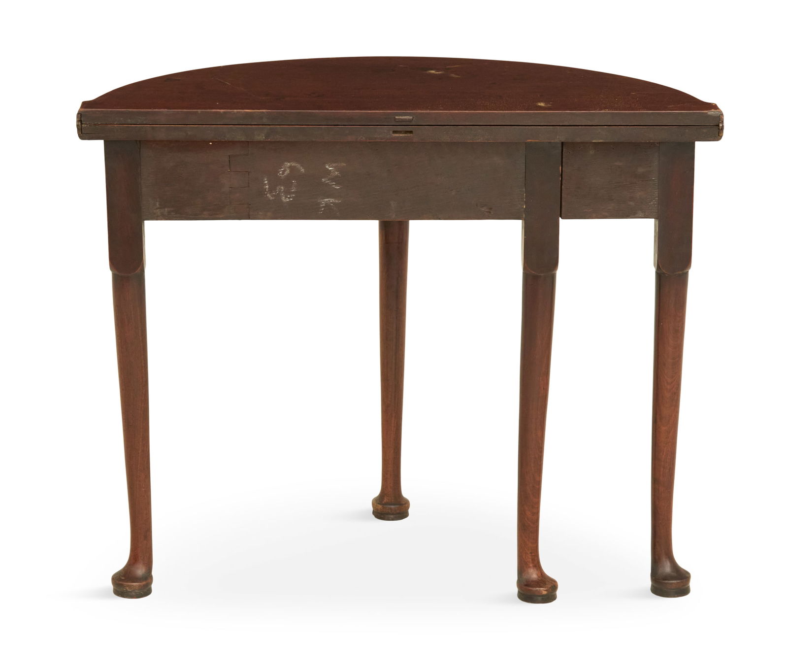 Queen Anne Mahogany Fold-Over Games Table - 3