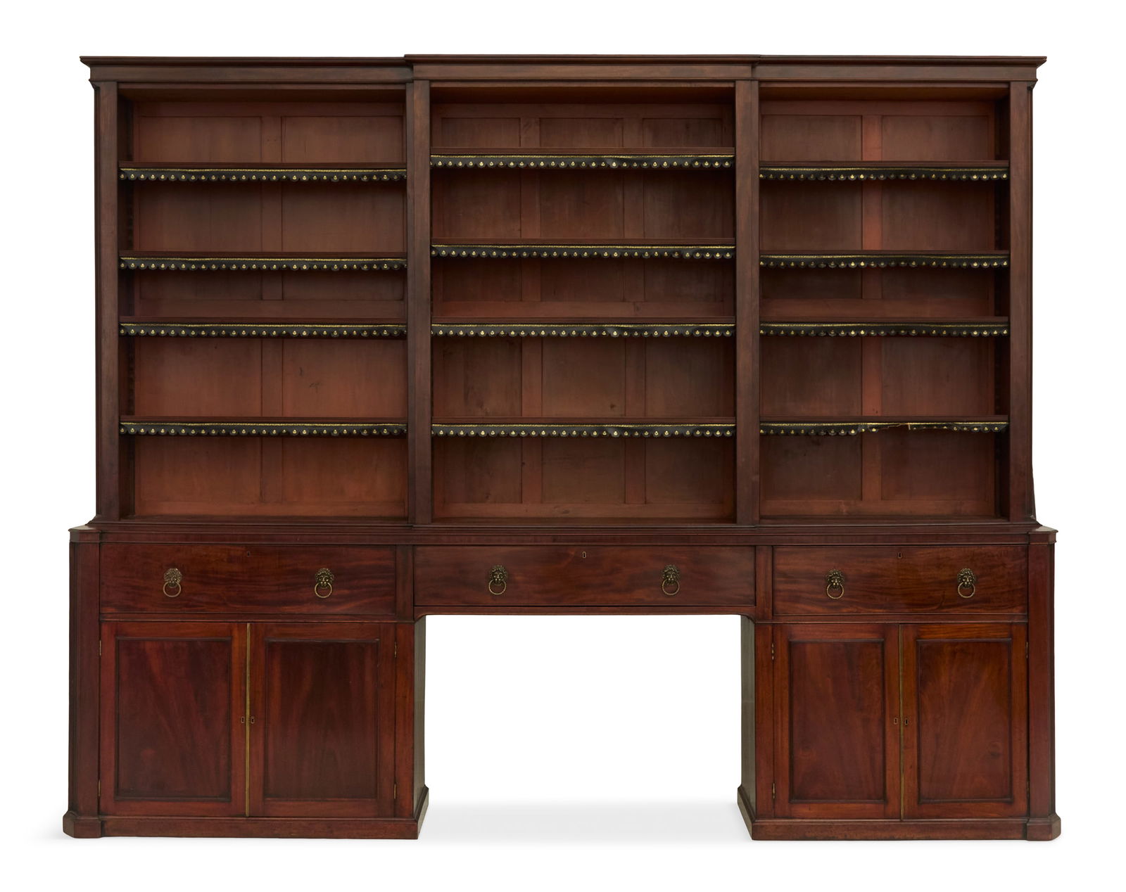 Monumental Regency Mahogany Secretary Breakfront (1 of 4)