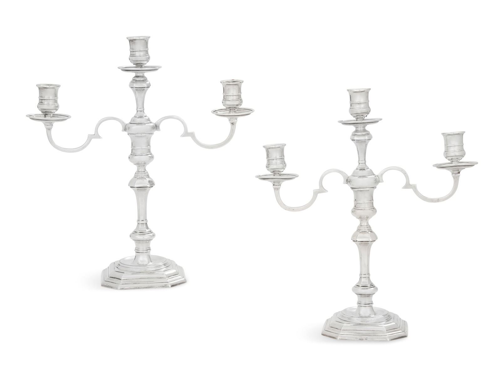 Pair of English Sterling Silver Candelabra (1 of 3)
